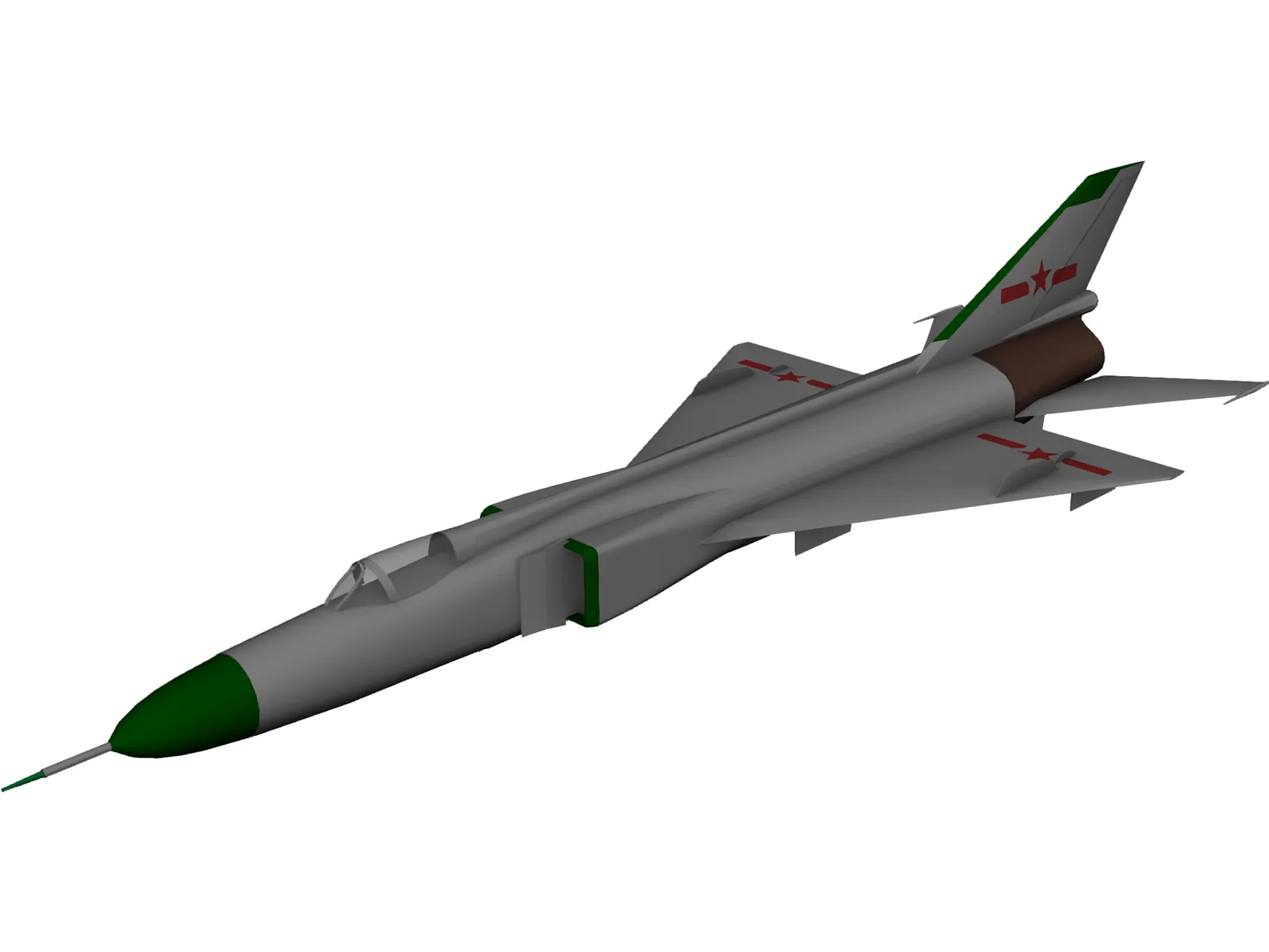 Shenyang J-8B 3D Model main preview