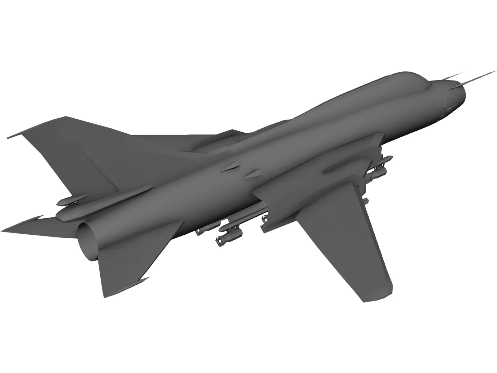Sukhoi Su-17 Fitter 3D Model main preview