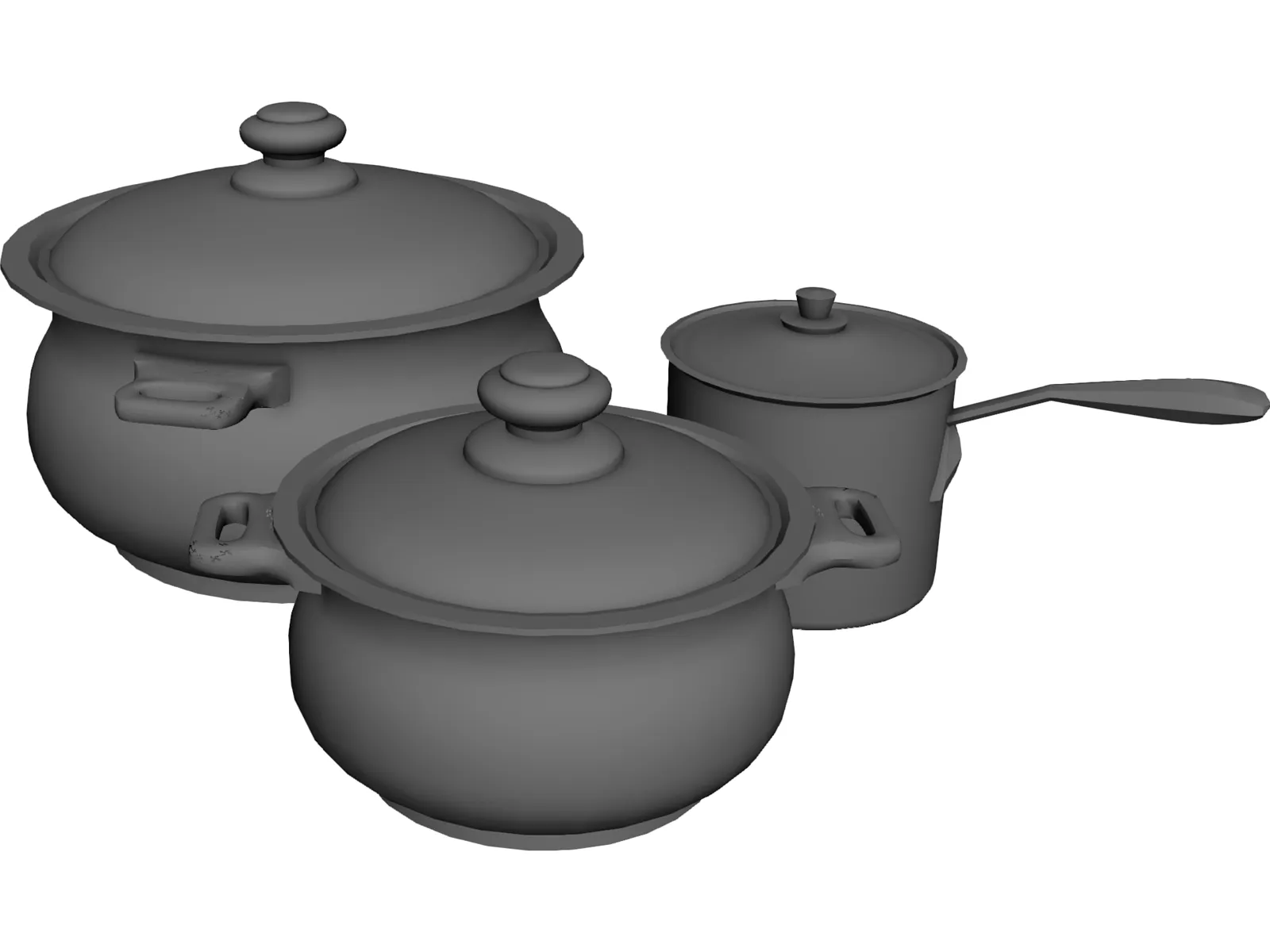 Kitchen Furniture 3D Model main preview