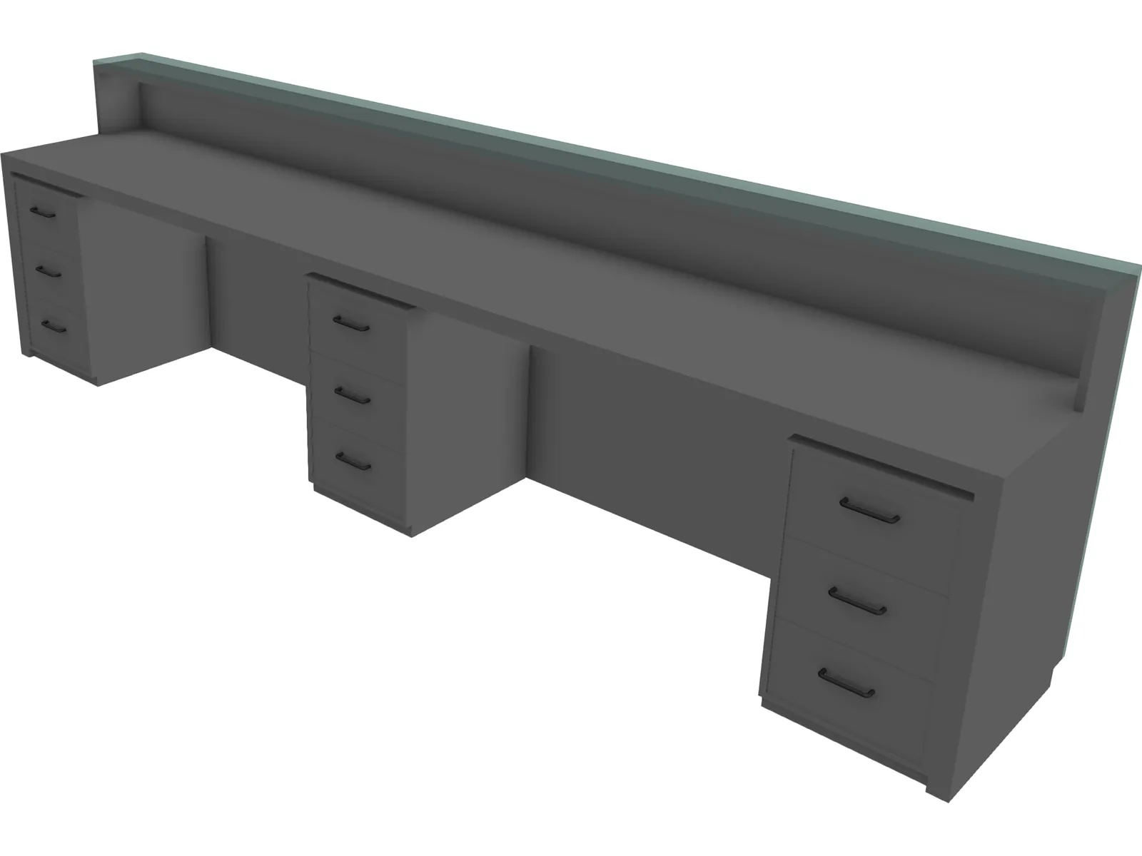Counter Reception 3D Model main preview