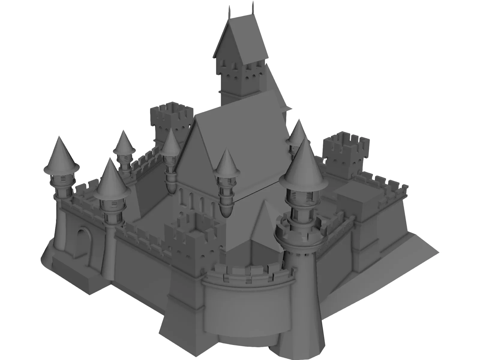 Czech Castle 3D Model main preview