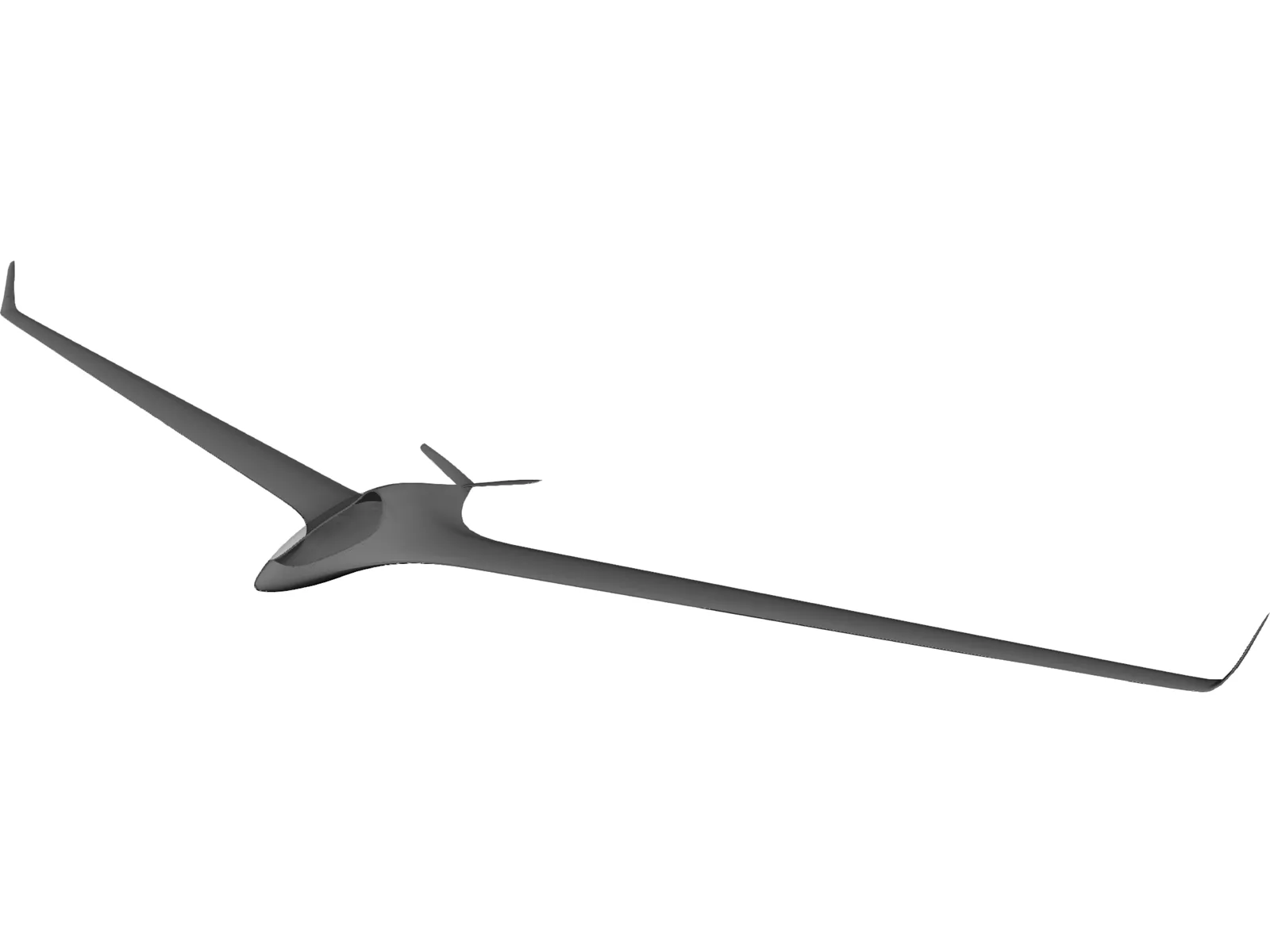 Flying Wing Glider 3D Model main preview