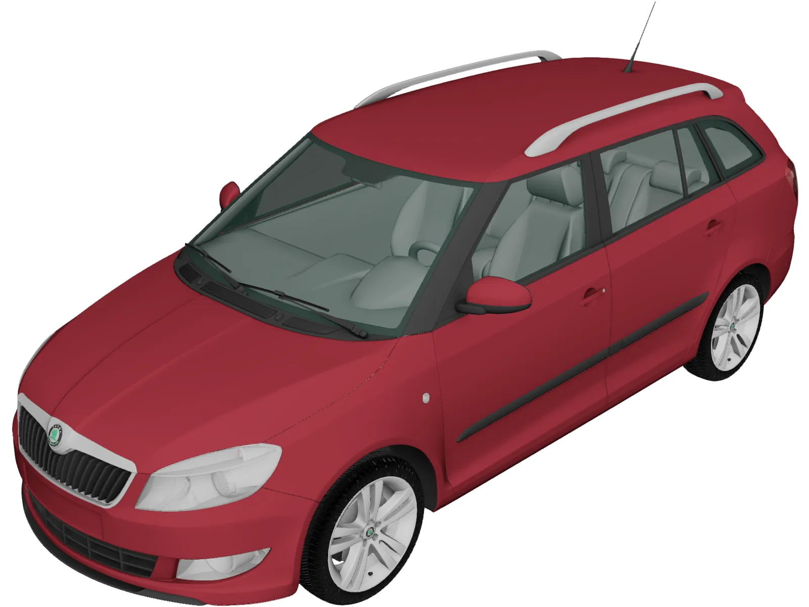 Skoda Fabia Combi (2011) 3D Model main preview