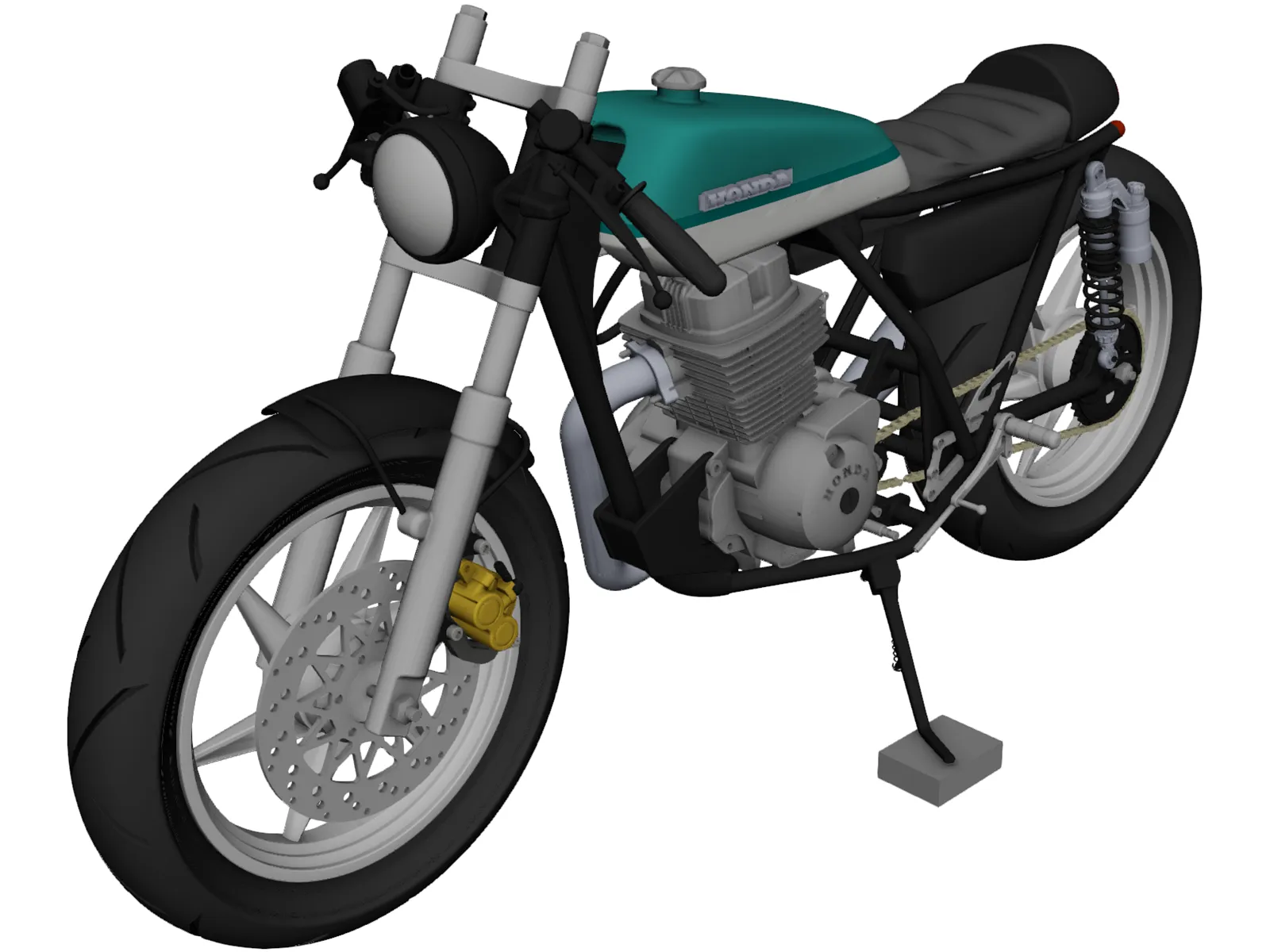 Honda Cafe Racer 3D Model main preview
