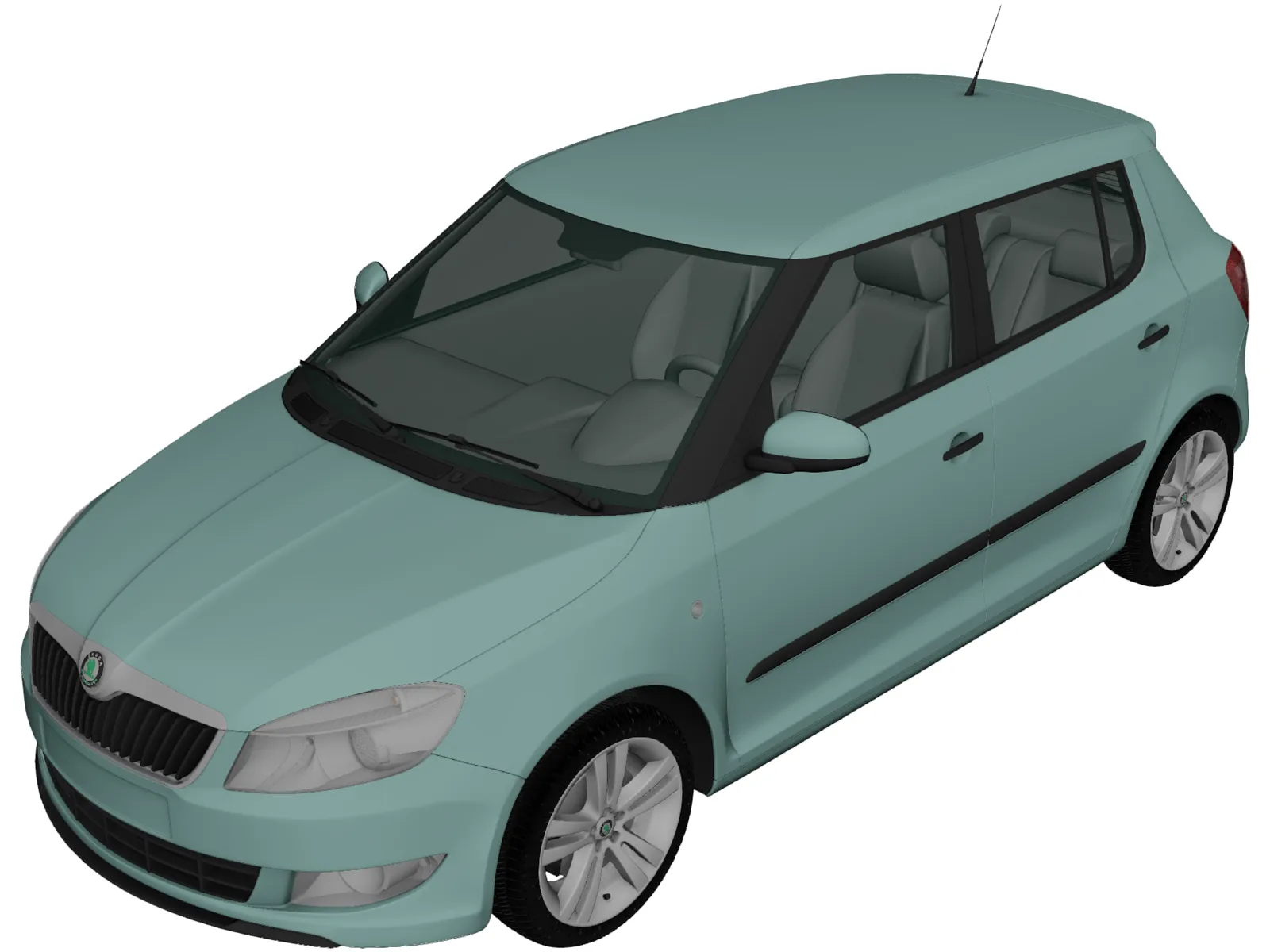 Skoda Fabia (2011) 3D Model main preview