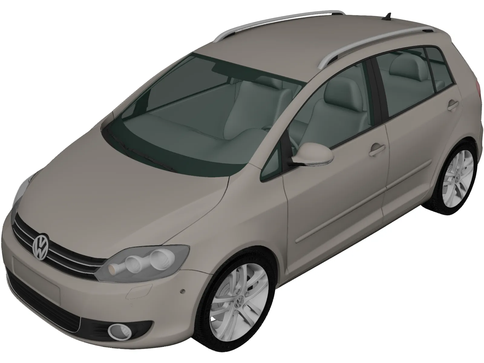 Volkswagen Golf Plus (2011) 3D Model main preview
