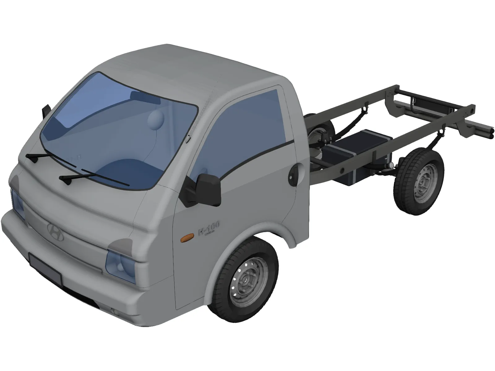 Hyundai H100 Porter Chassis 3D Model main preview