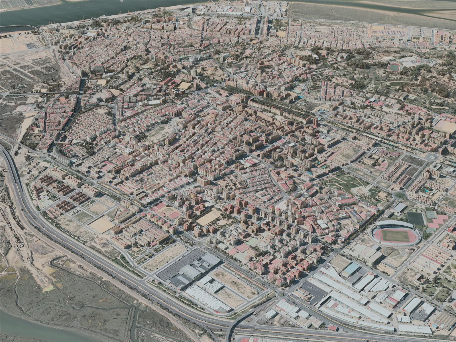Huelva City, Spain (2020) 3D Model main preview