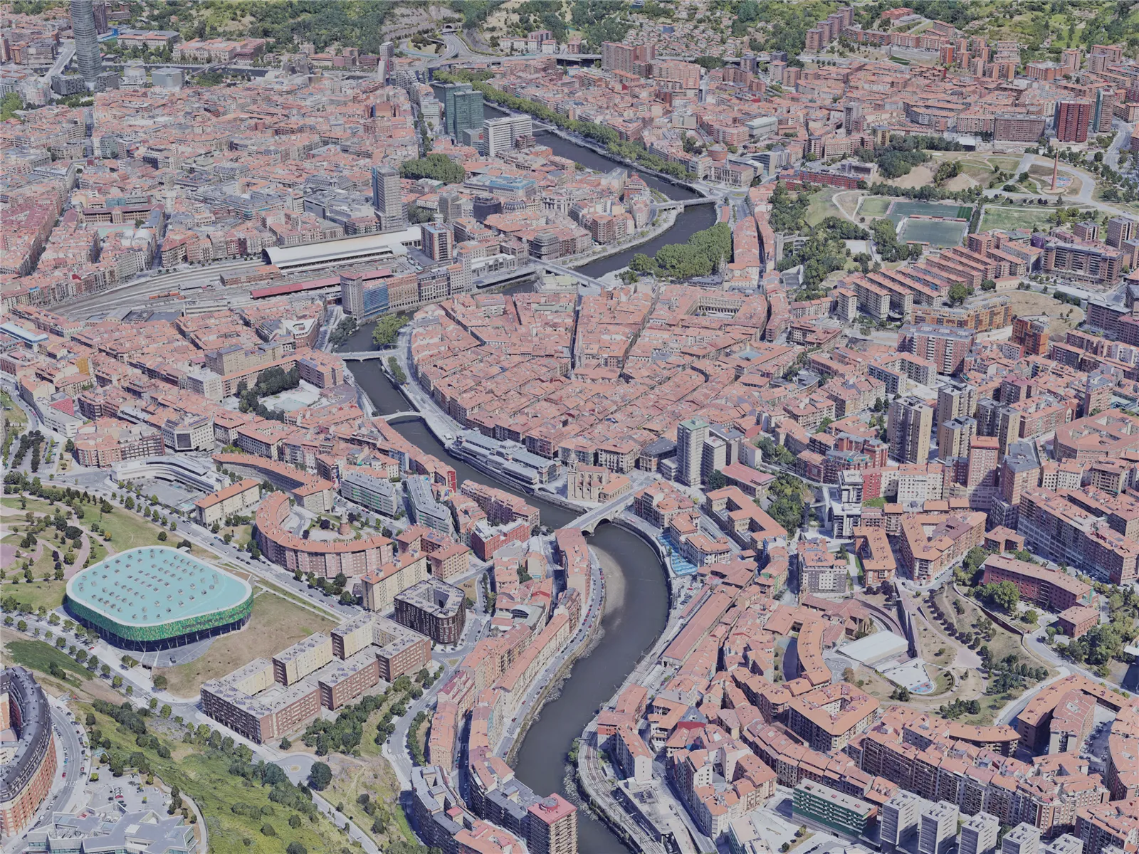 Bilbao City, Spain (2021) 3D Model main preview