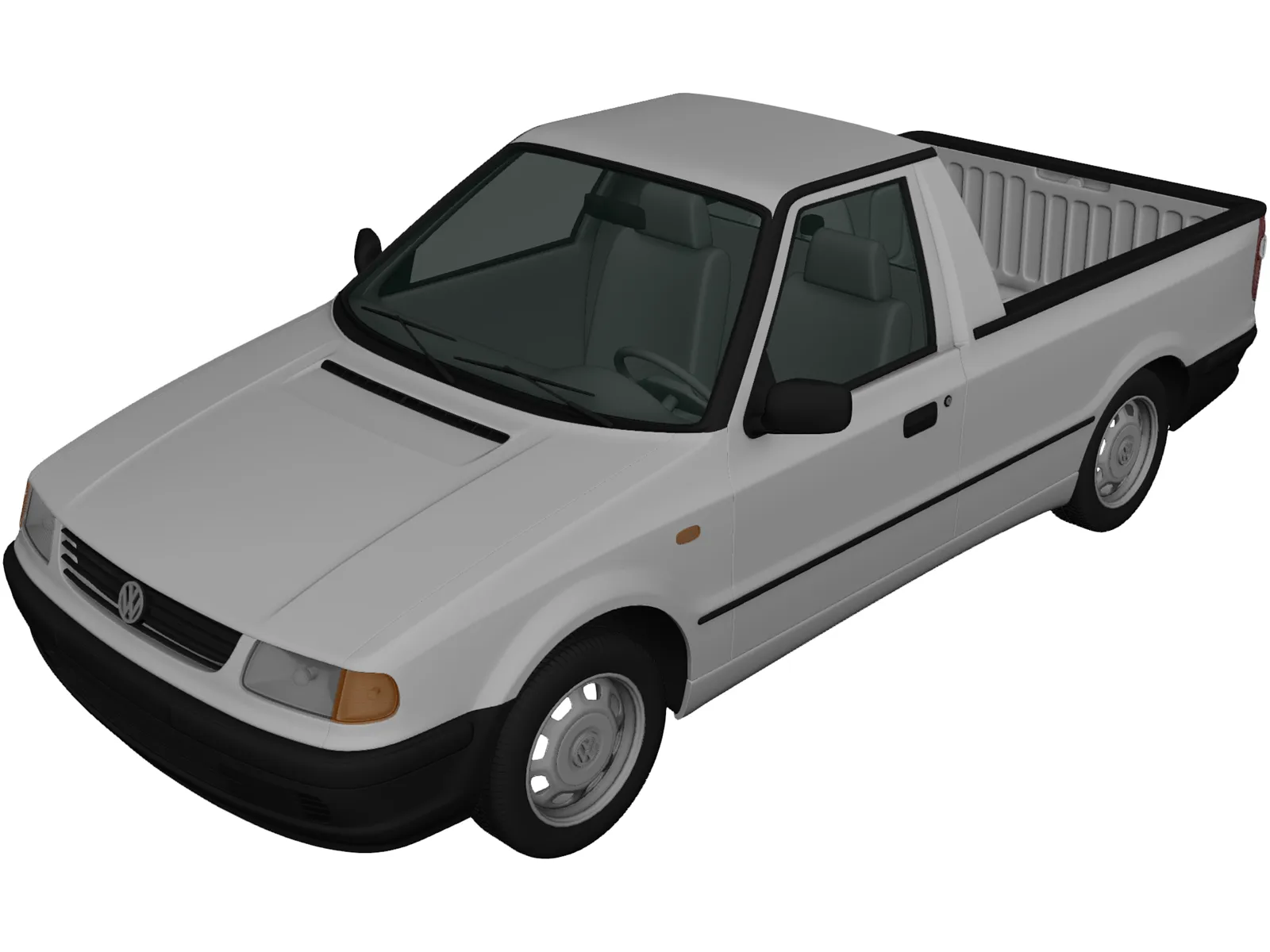 Volkswagen Caddy (1995) 3D Model main preview