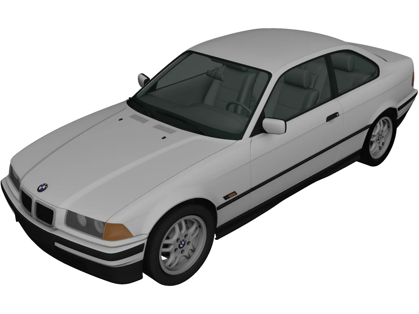 BMW 318i Coupe (1993) 3D Model main preview