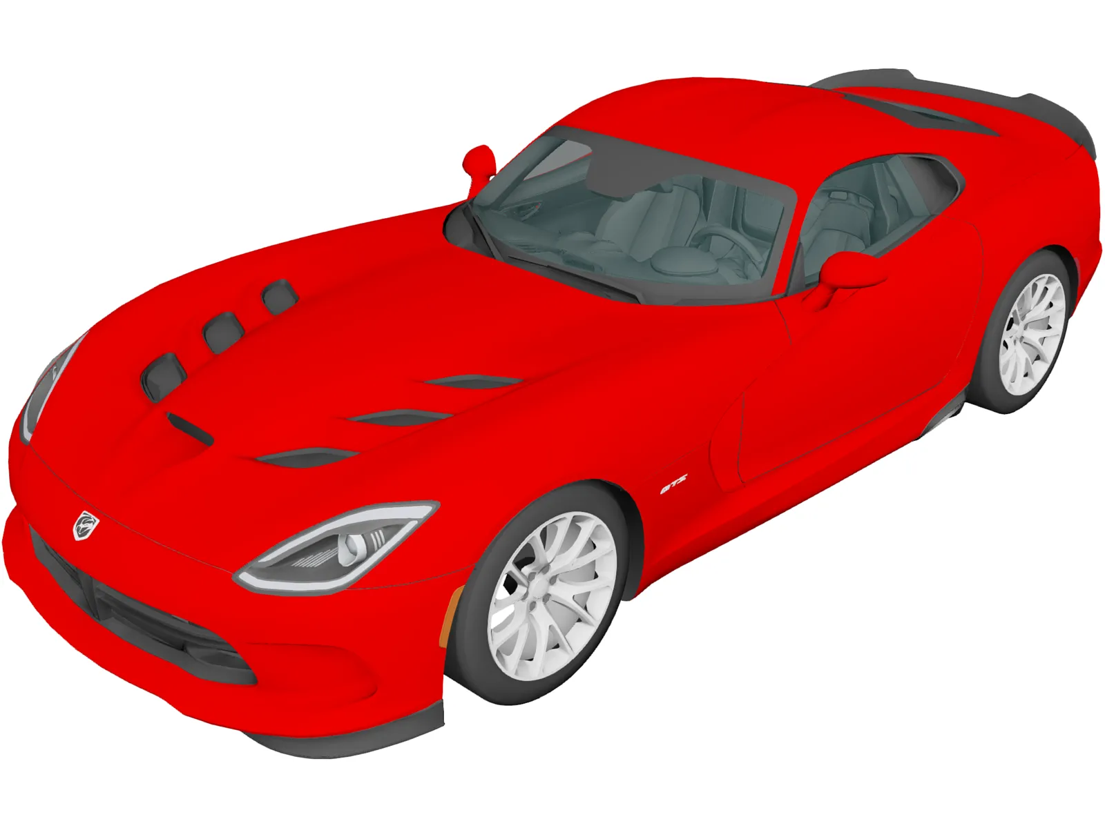 Dodge Viper SRT (2013) 3D Model main preview