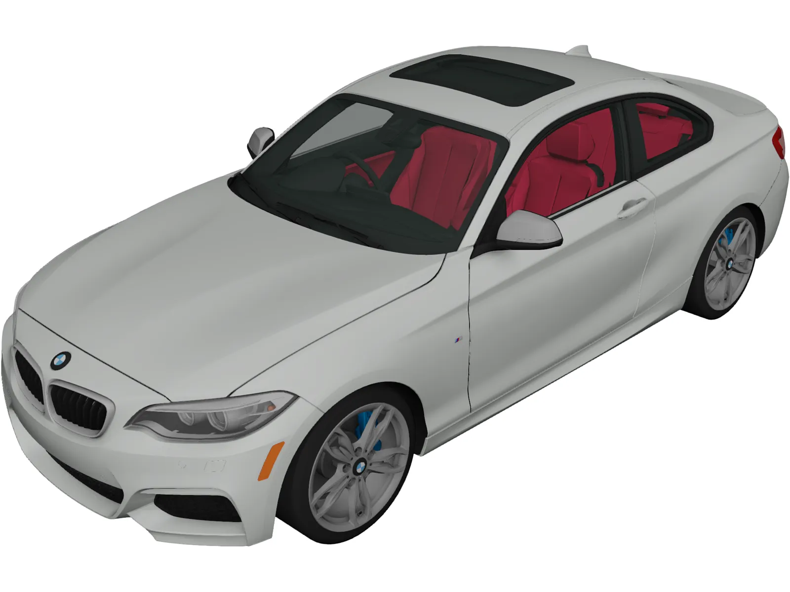 BMW M235i (2015) 3D Model main preview