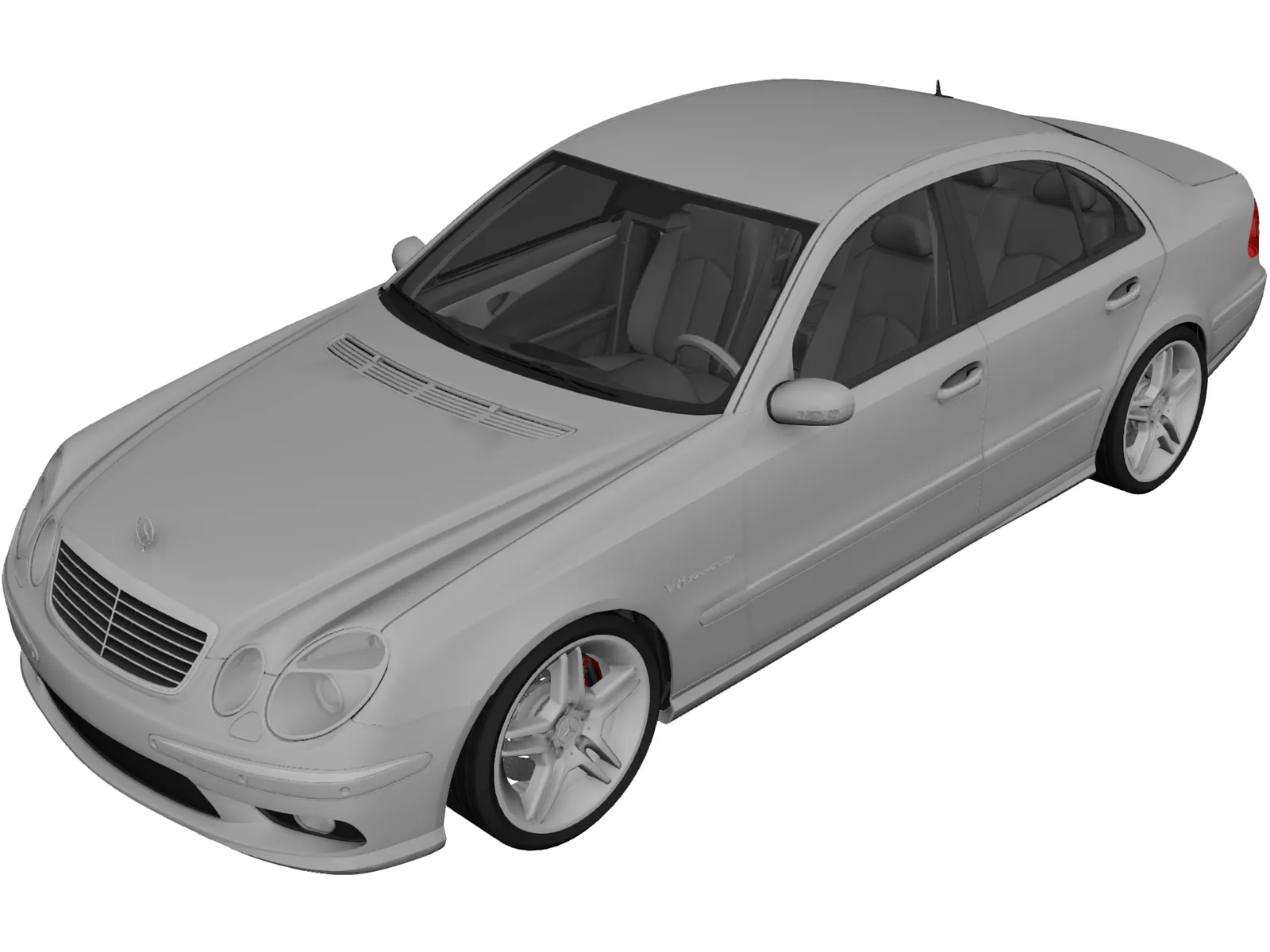 Mercedes Benz E55 AMG (2004) 3D Model main preview