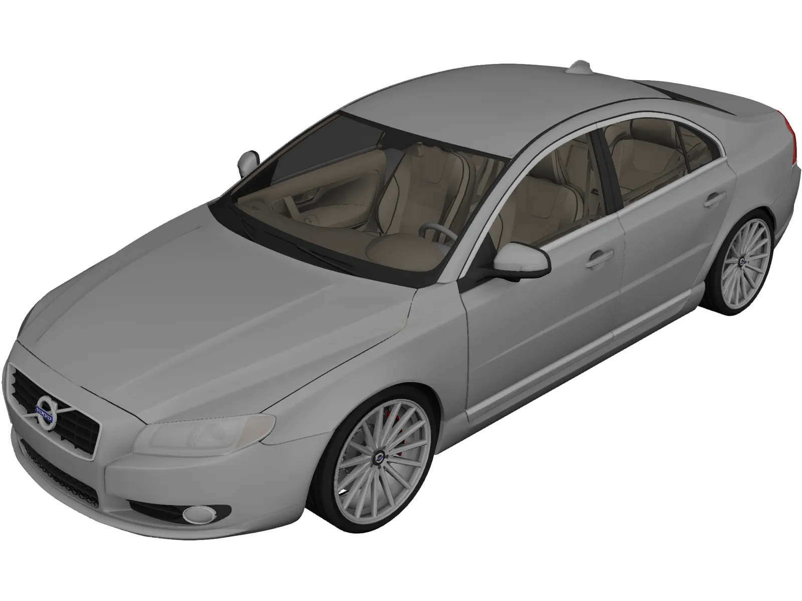 Volvo S80 (2007) 3D Model main preview