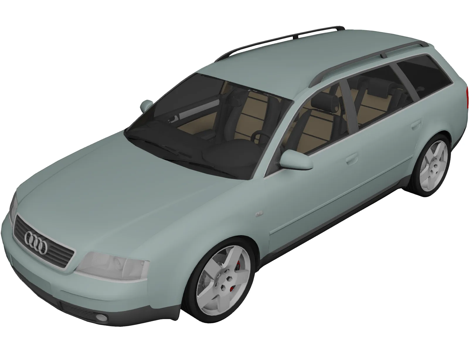 Audi A6 Avant (1998) 3D Model main preview
