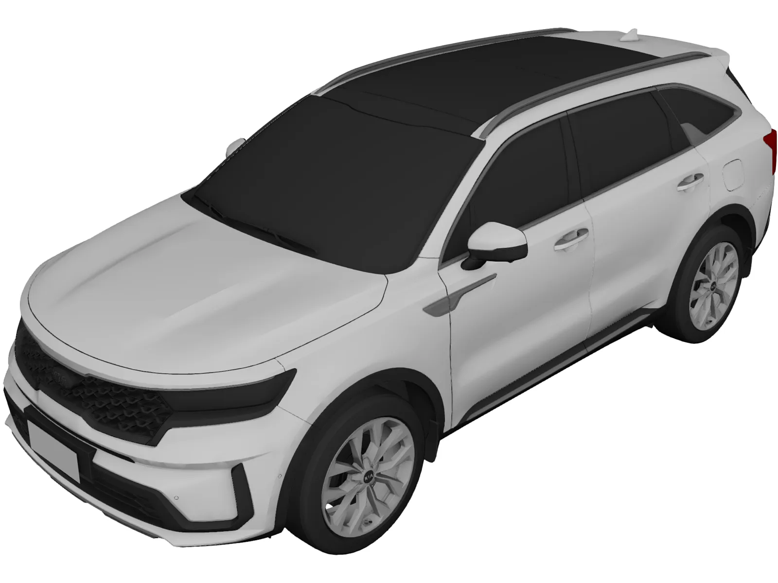 Kia Sorento (2021) 3D Model main preview