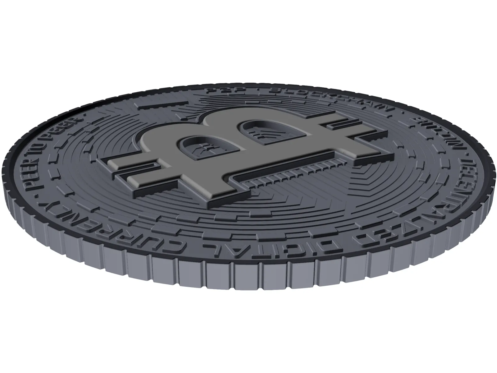 Bitcoin 3D Model main preview