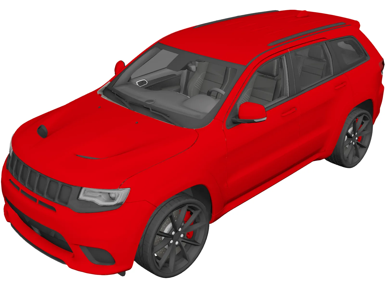 Jeep Grand Cherokee Trackhaw (2018) 3D Model main preview