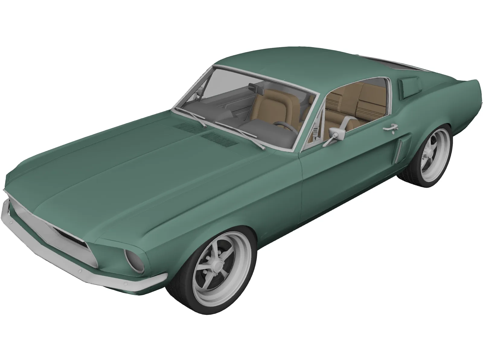 Ford Mustang GT (1967) 3D Model main preview