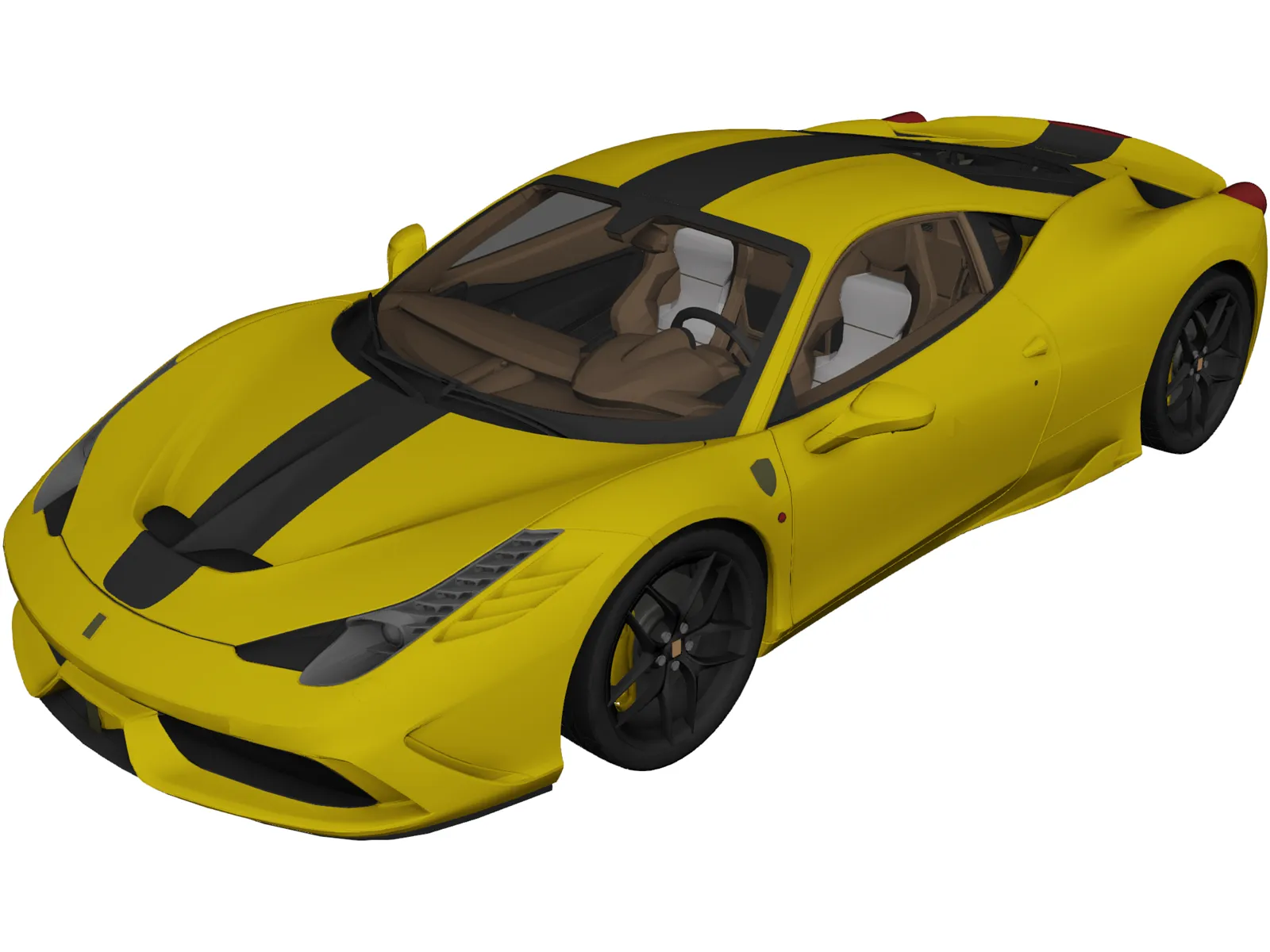 Ferrari 458 Speciale (2014) 3D Model main preview