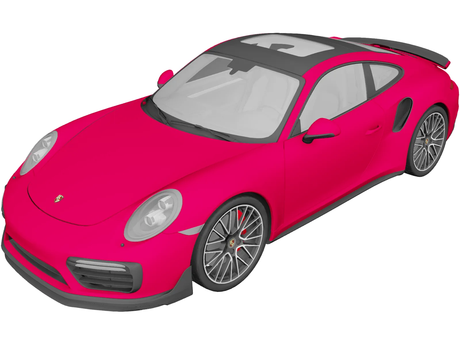 Porsche 911 Turbo S (2016) 3D Model main preview