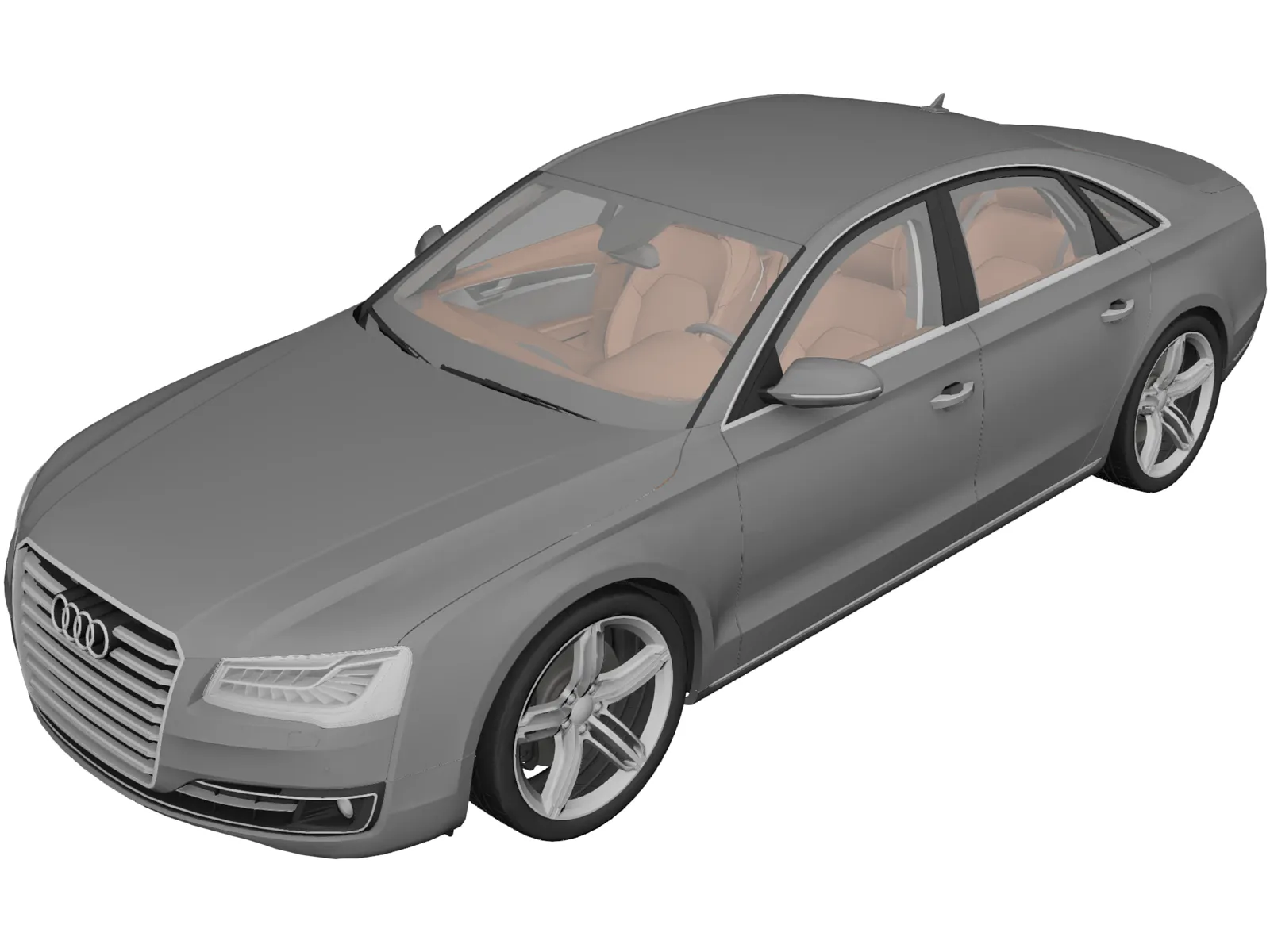 Audi A8 (2015) 3D Model main preview