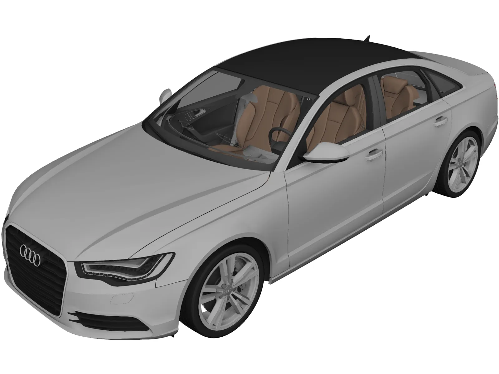 Audi A6 (2012) 3D Model main preview