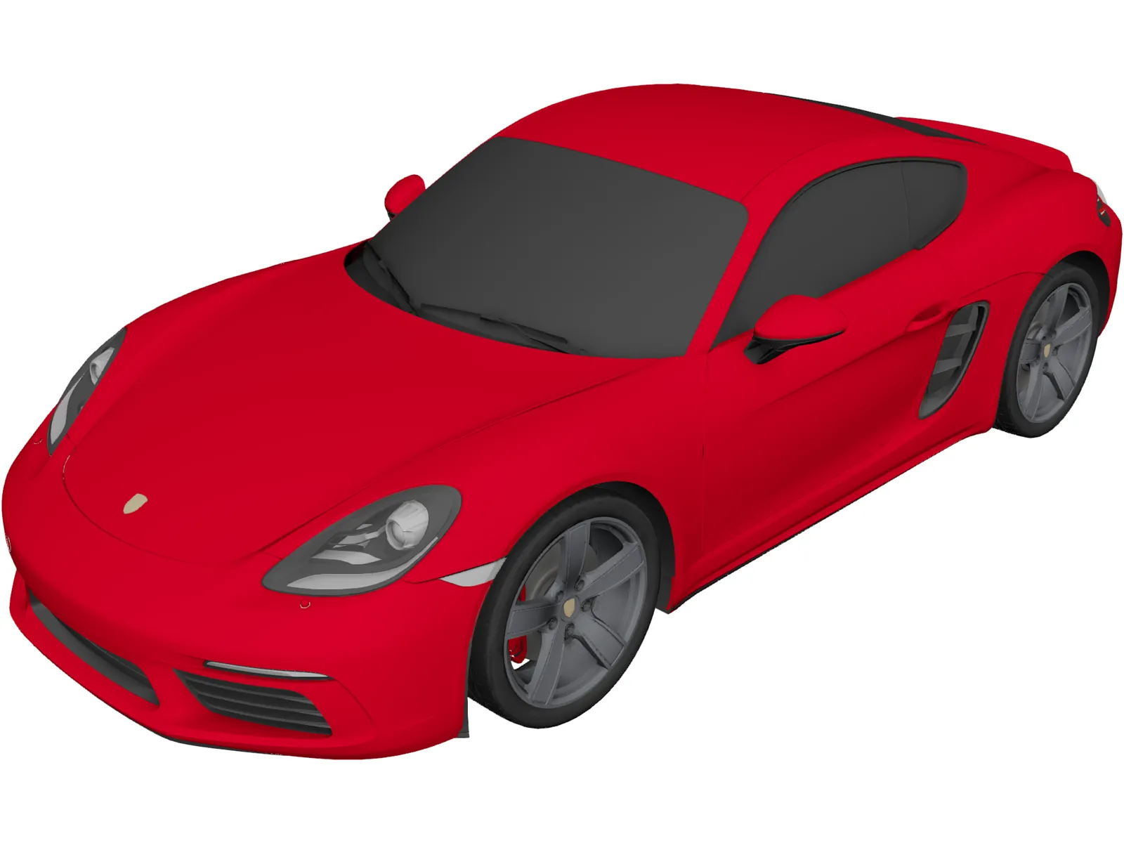 Porsche 718 Cayman S (2018) 3D Model main preview