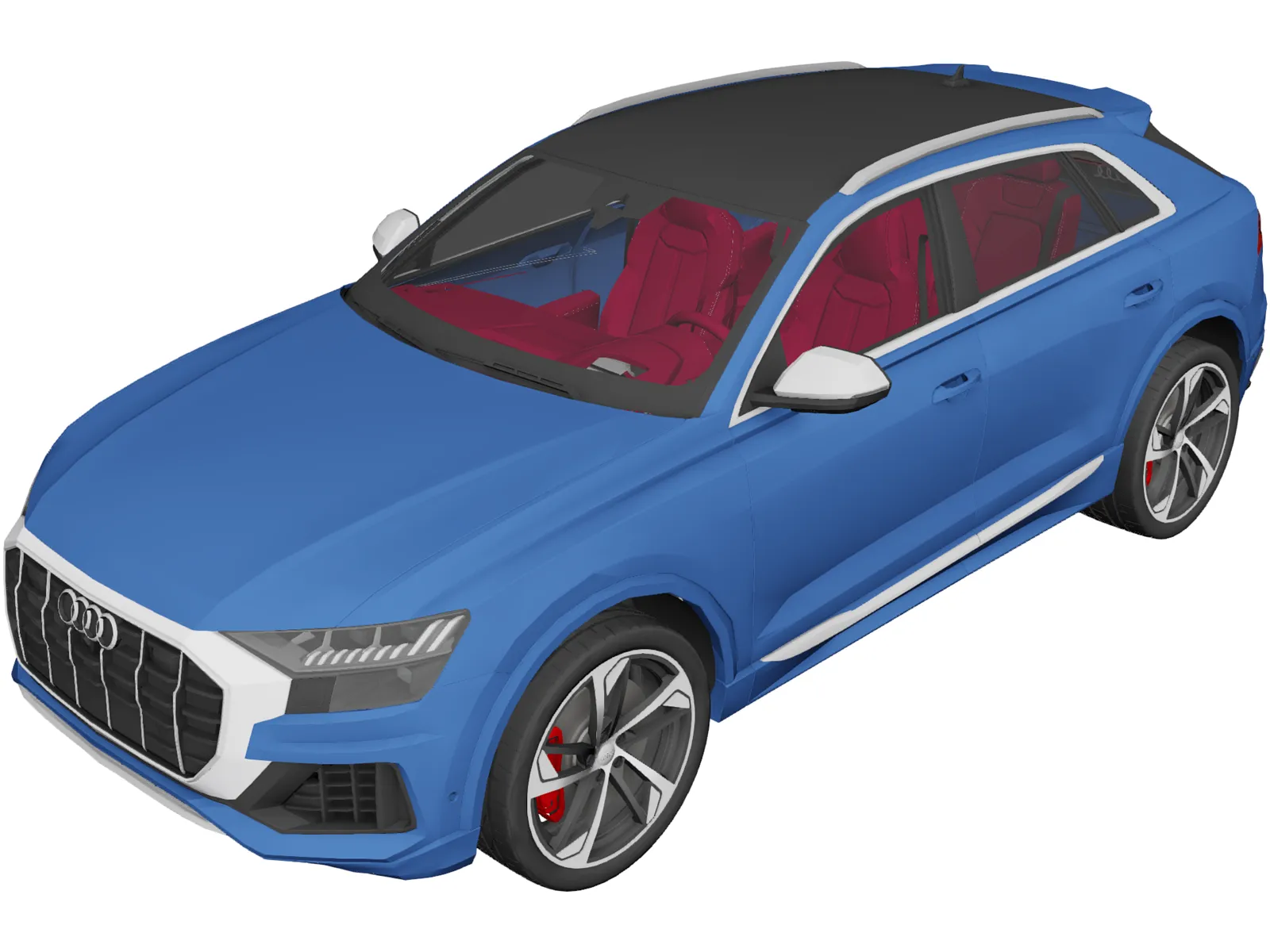 Audi SQ8 (2021) 3D Model main preview