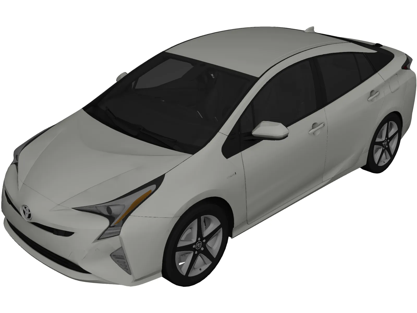 Toyota Prius (2017) 3D Model main preview
