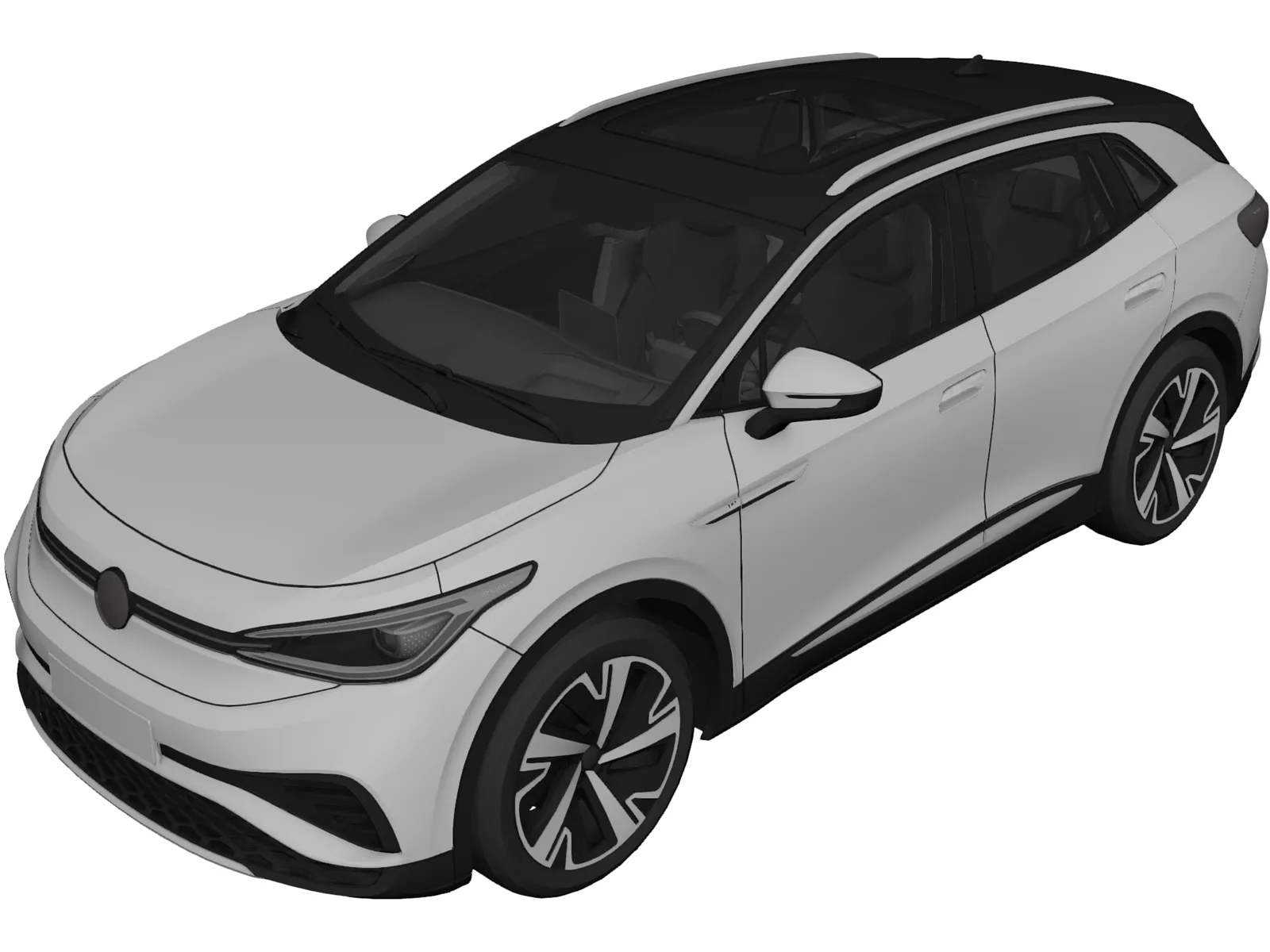 Volkswagen ID.4 X (2021) 3D Model main preview