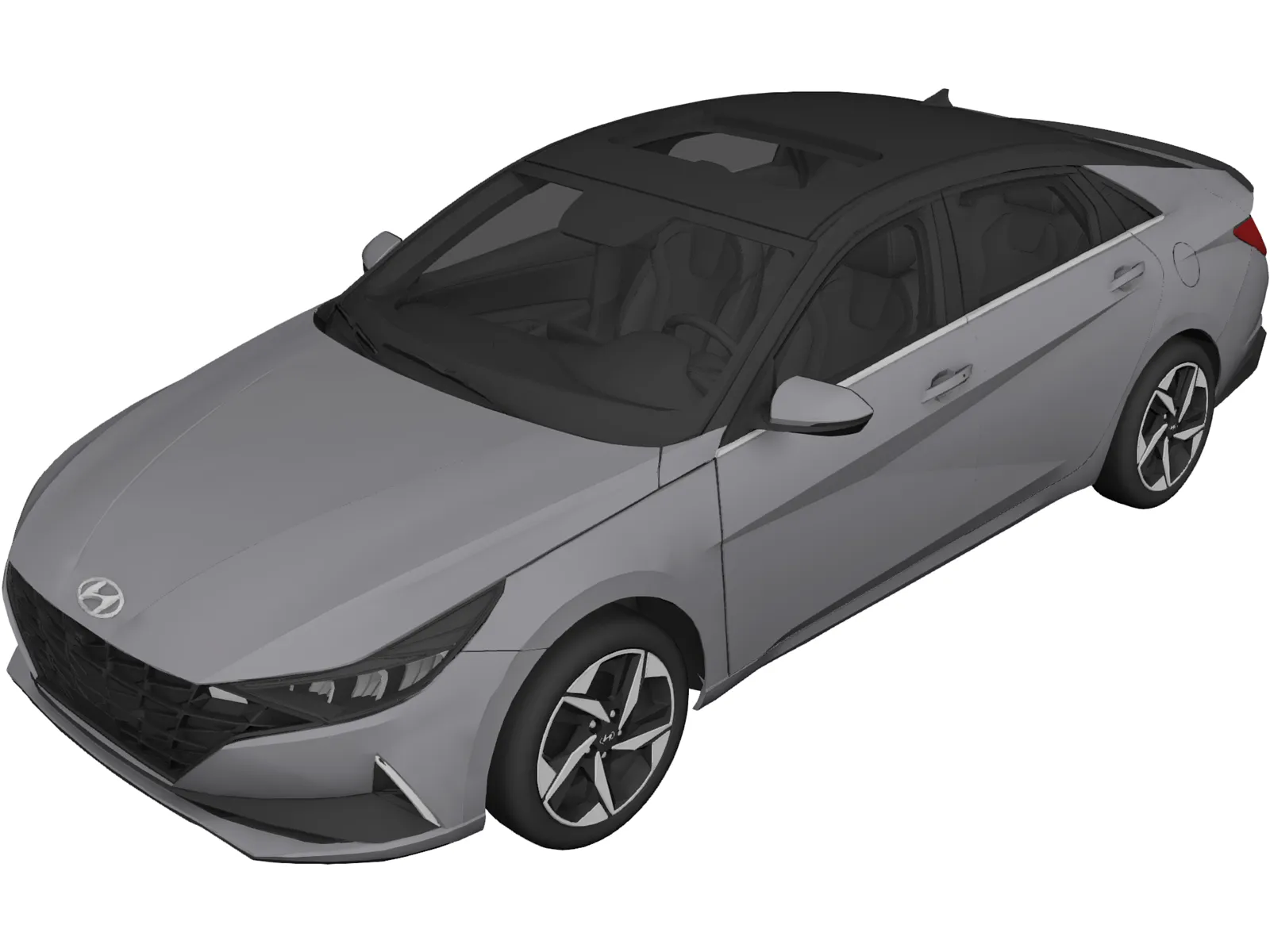 Hyundai Elantra (2021) 3D Model main preview