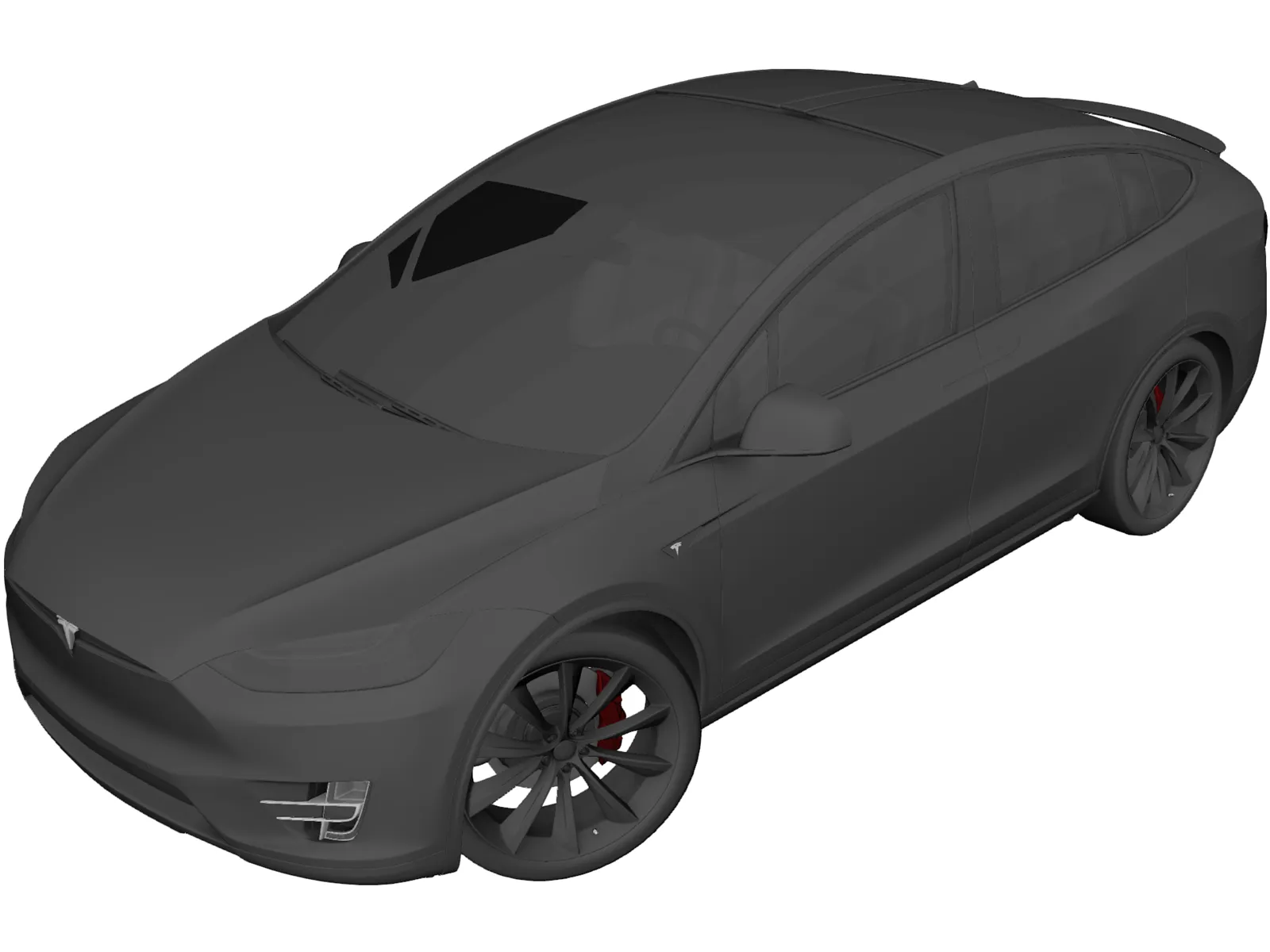 Tesla Model X (2016) 3D Model main preview