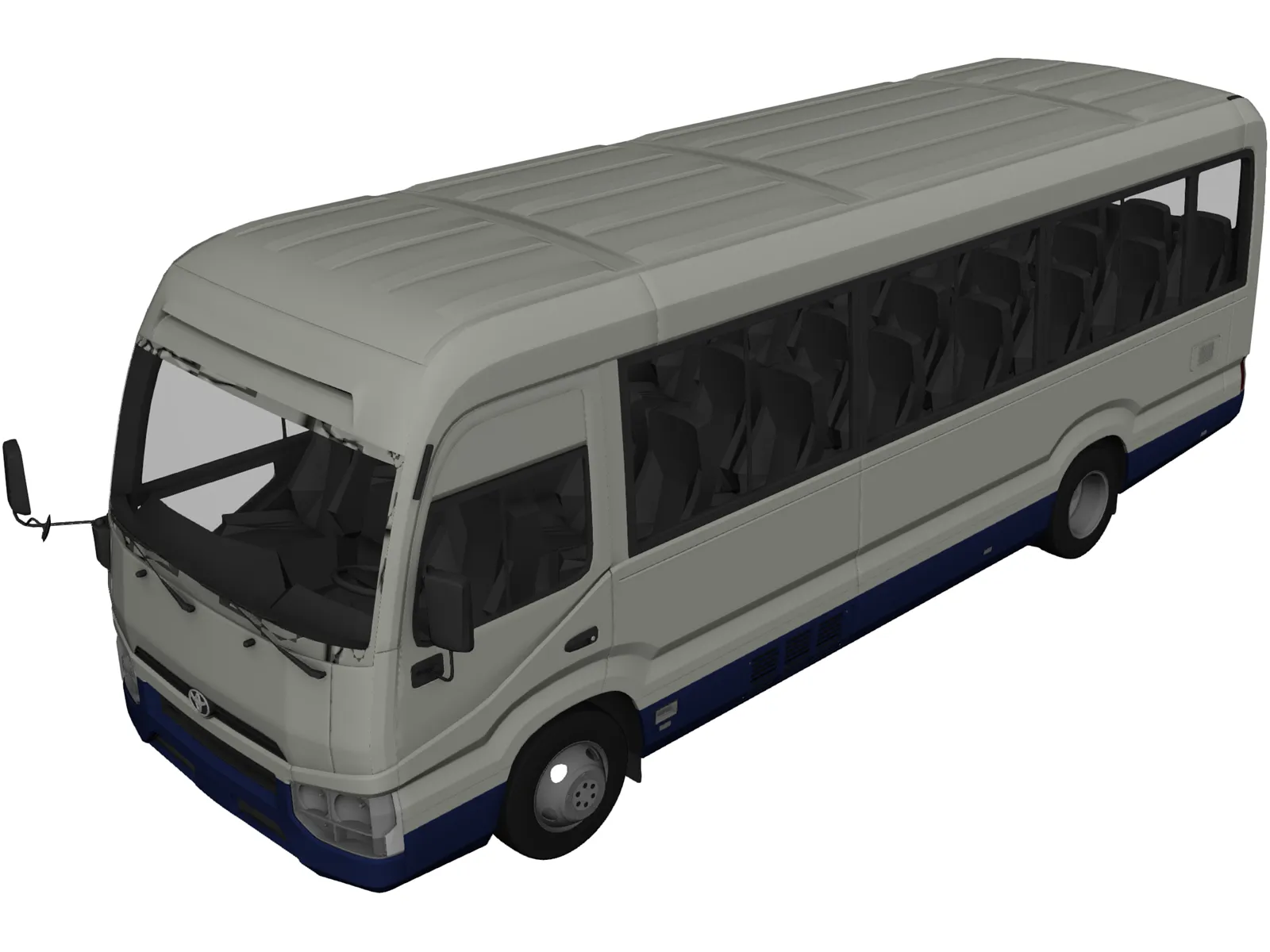 Toyota Coaster (2020) 3D Model main preview