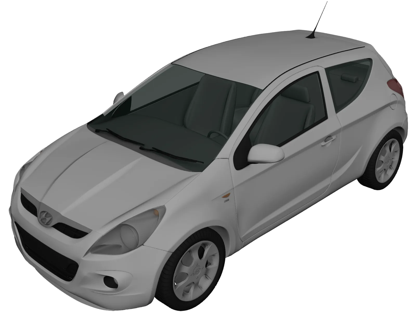 Hyundai i20 (2010) 3D Model main preview