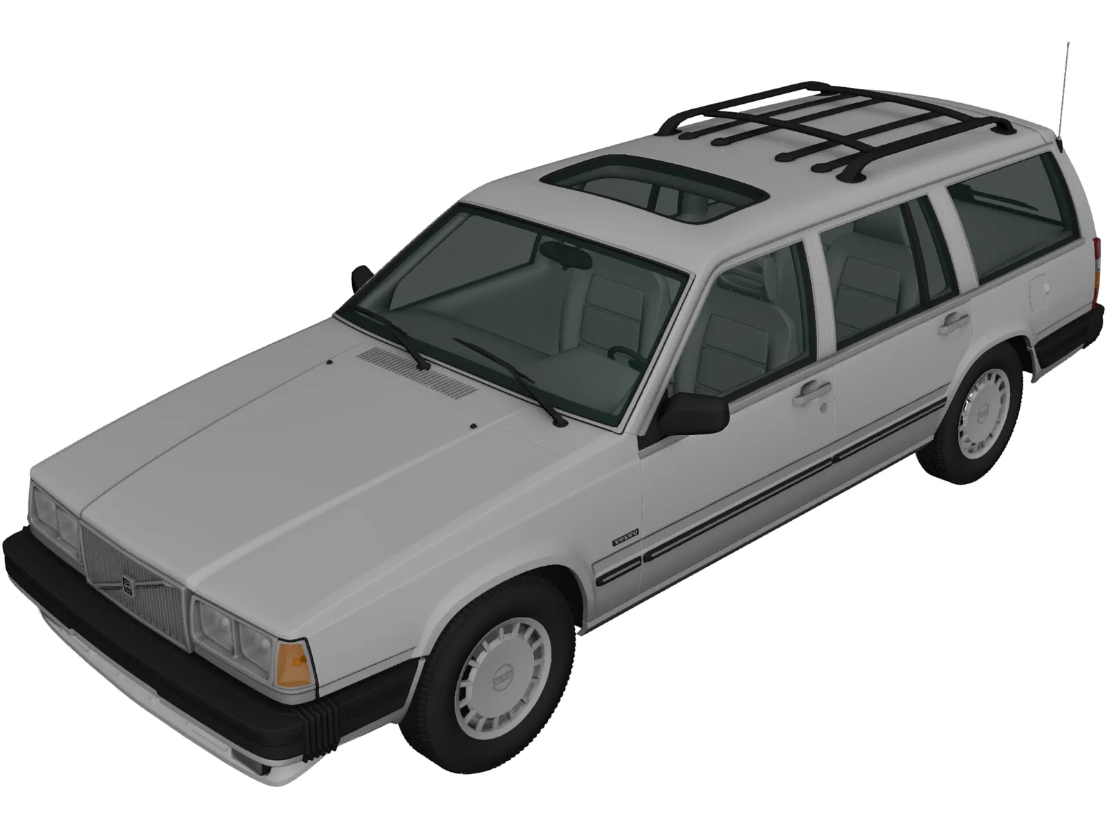 Volvo 740 GL (1985) 3D Model main preview