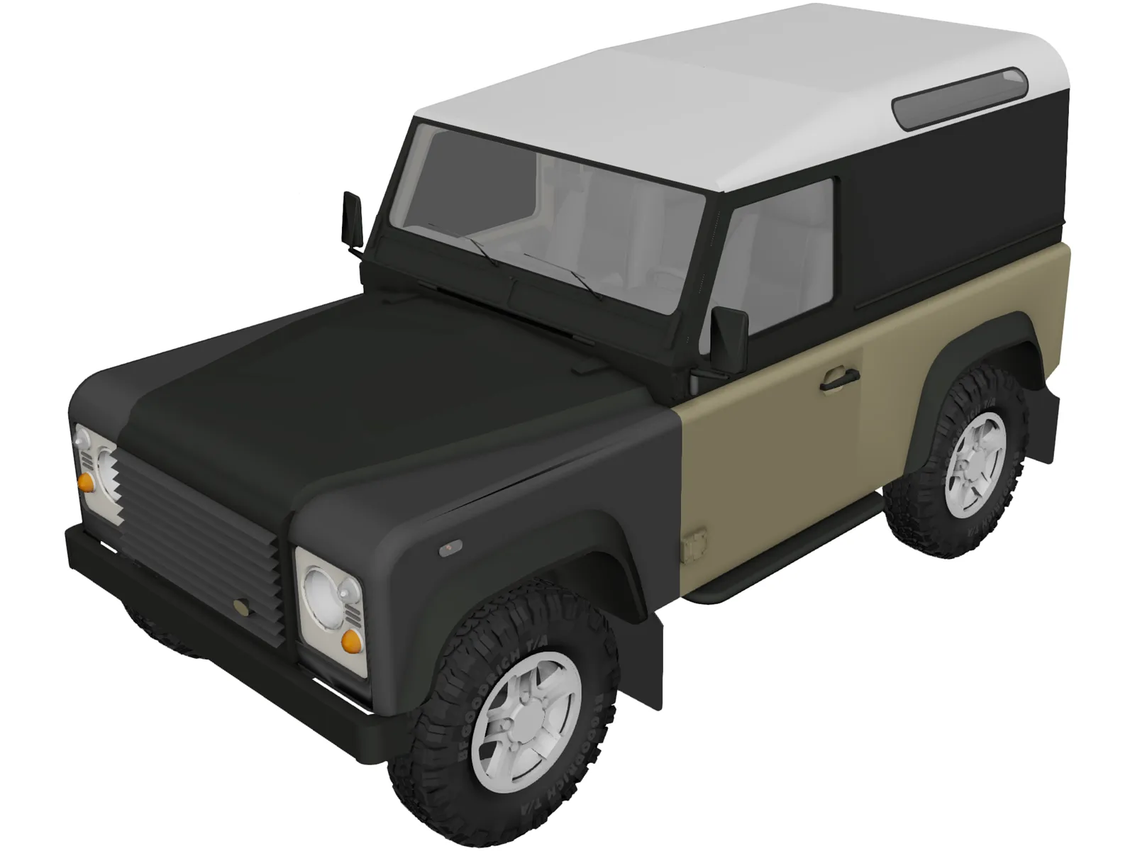 Land Rover Defender 90 3D Model main preview