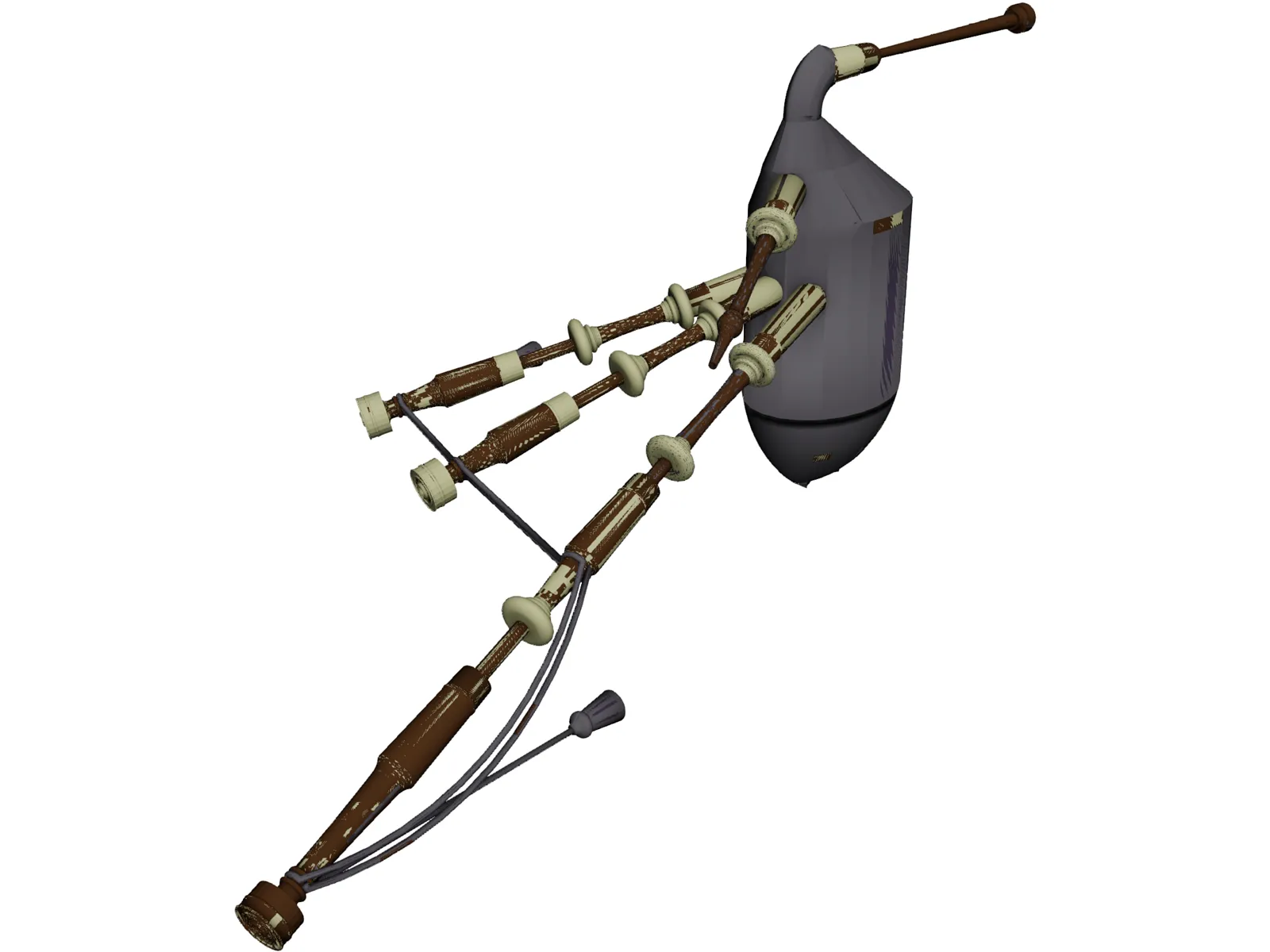 Bagpipes 3D Model main preview