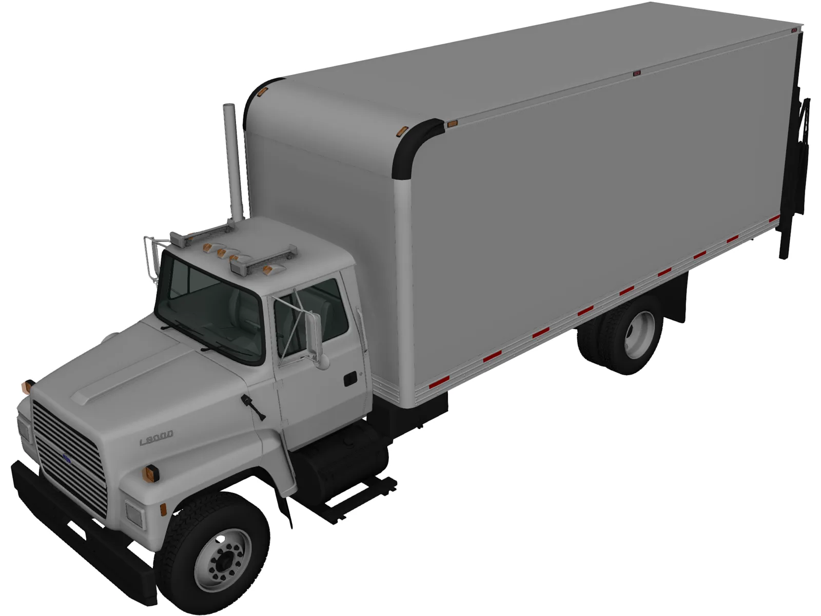 Ford LN8000 Box Truck (1995) 3D Model main preview