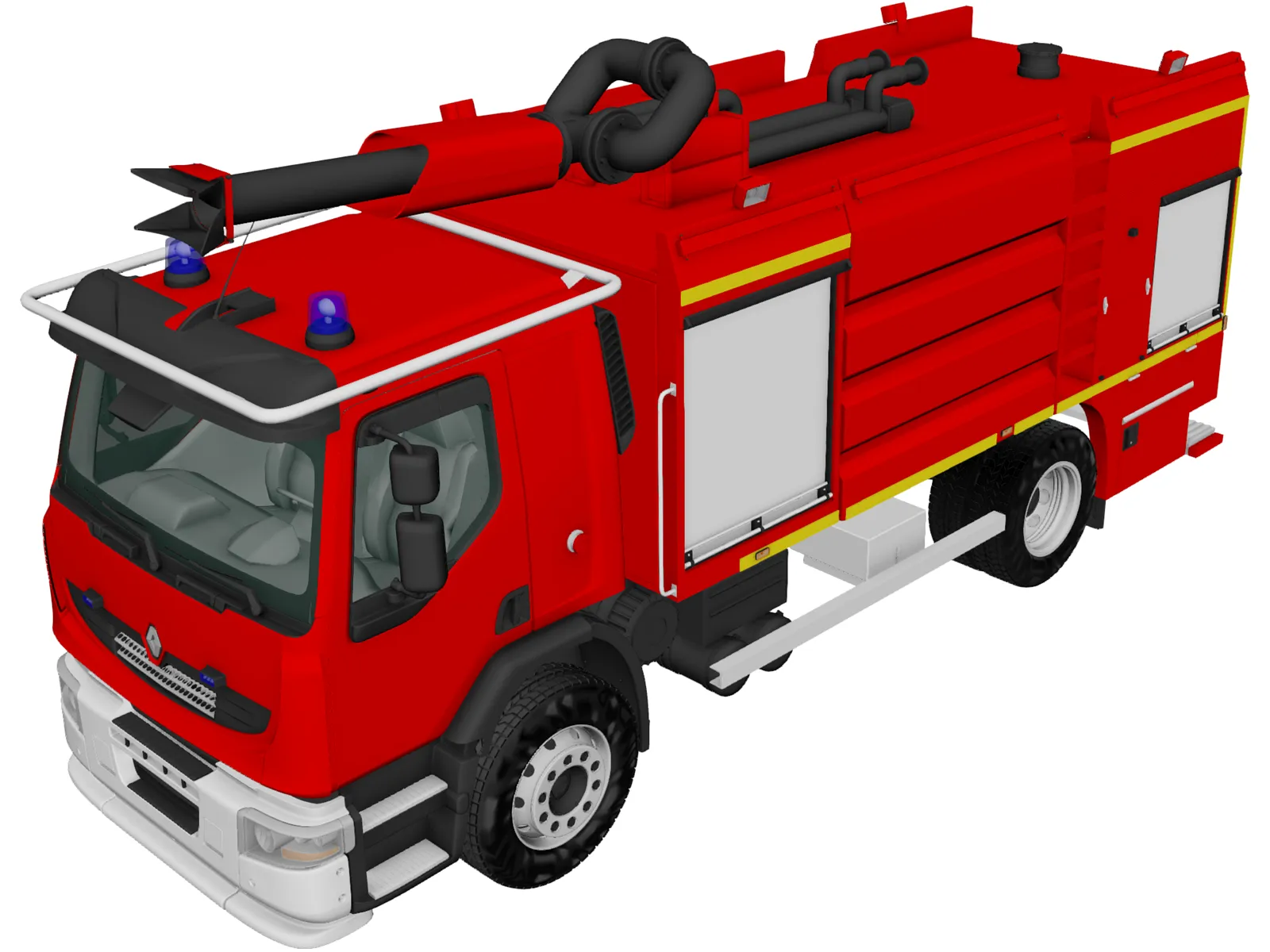 Renault Lander Fire Truck 3D Model main preview