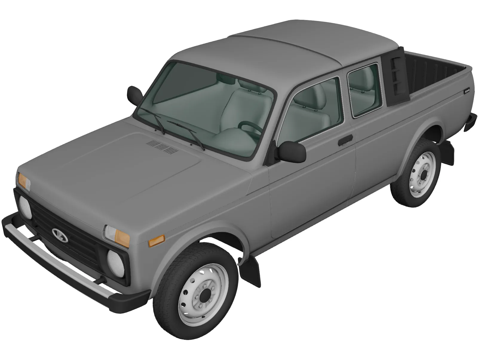 Lada Niva 4x4 2329 Pickup 3D Model main preview