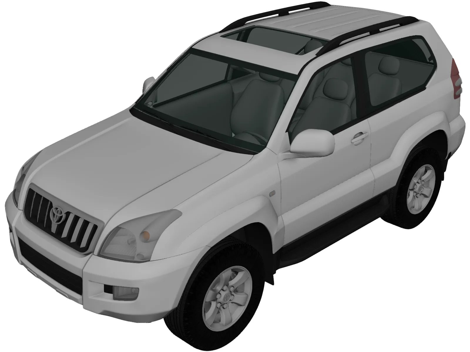 Toyota Land Cruiser Prado (2007) 3D Model main preview