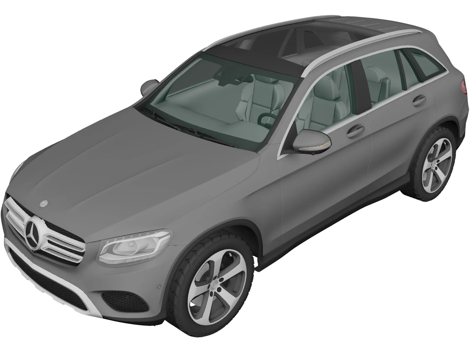 Mercedes-Benz GLC 250d (2016) 3D Model main preview
