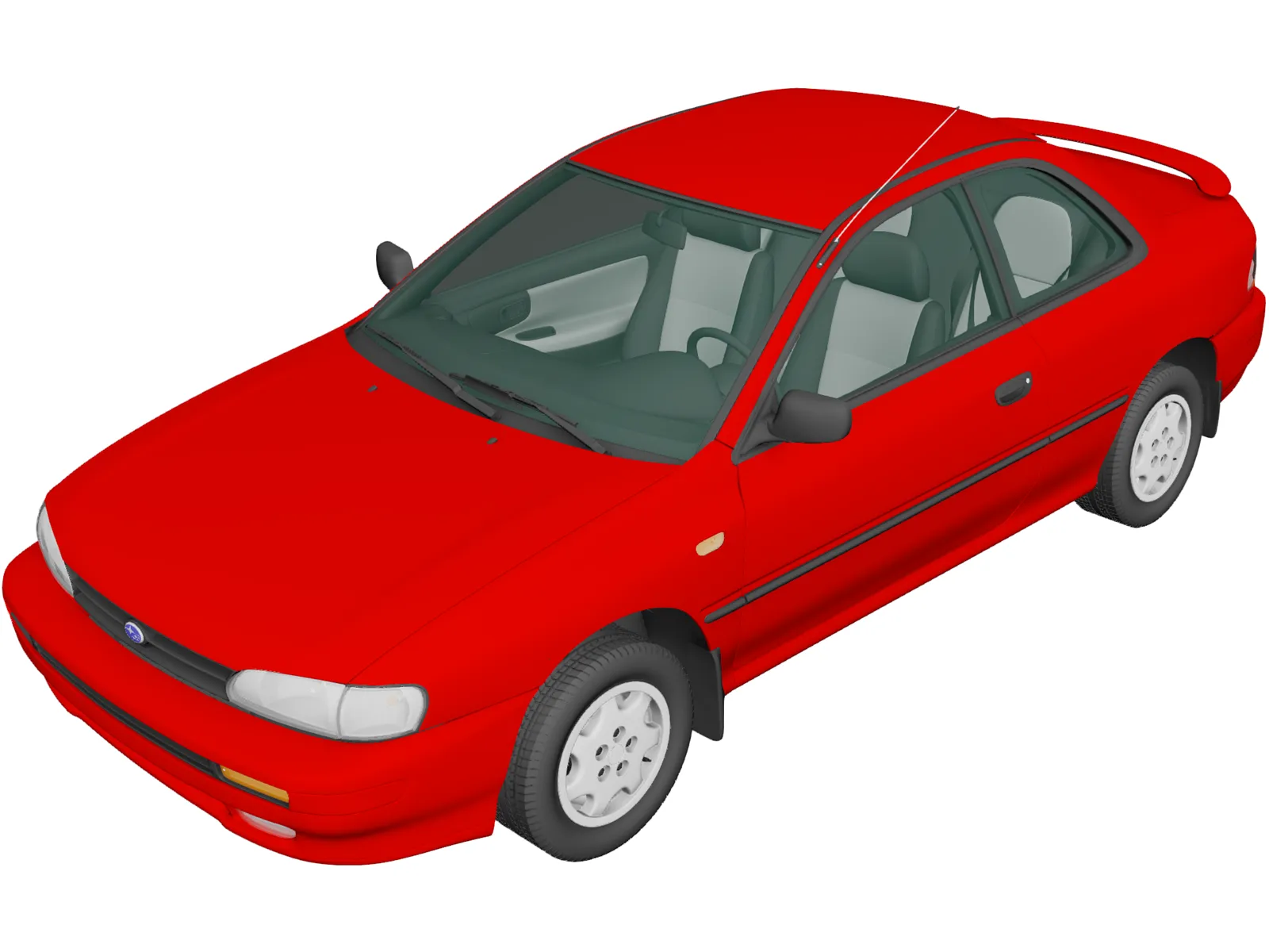 Subaru Impreza Coupe (1995) 3D Model main preview