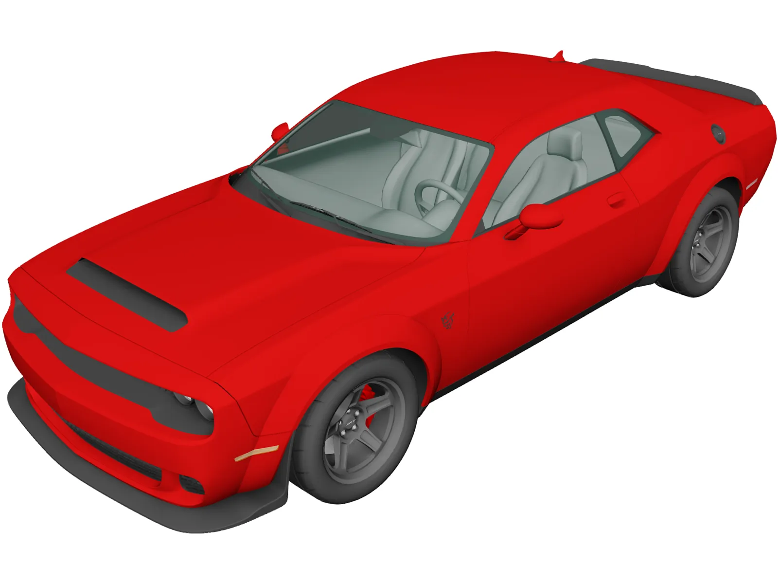 Dodge Challenger SRT Demon (2018) 3D Model main preview