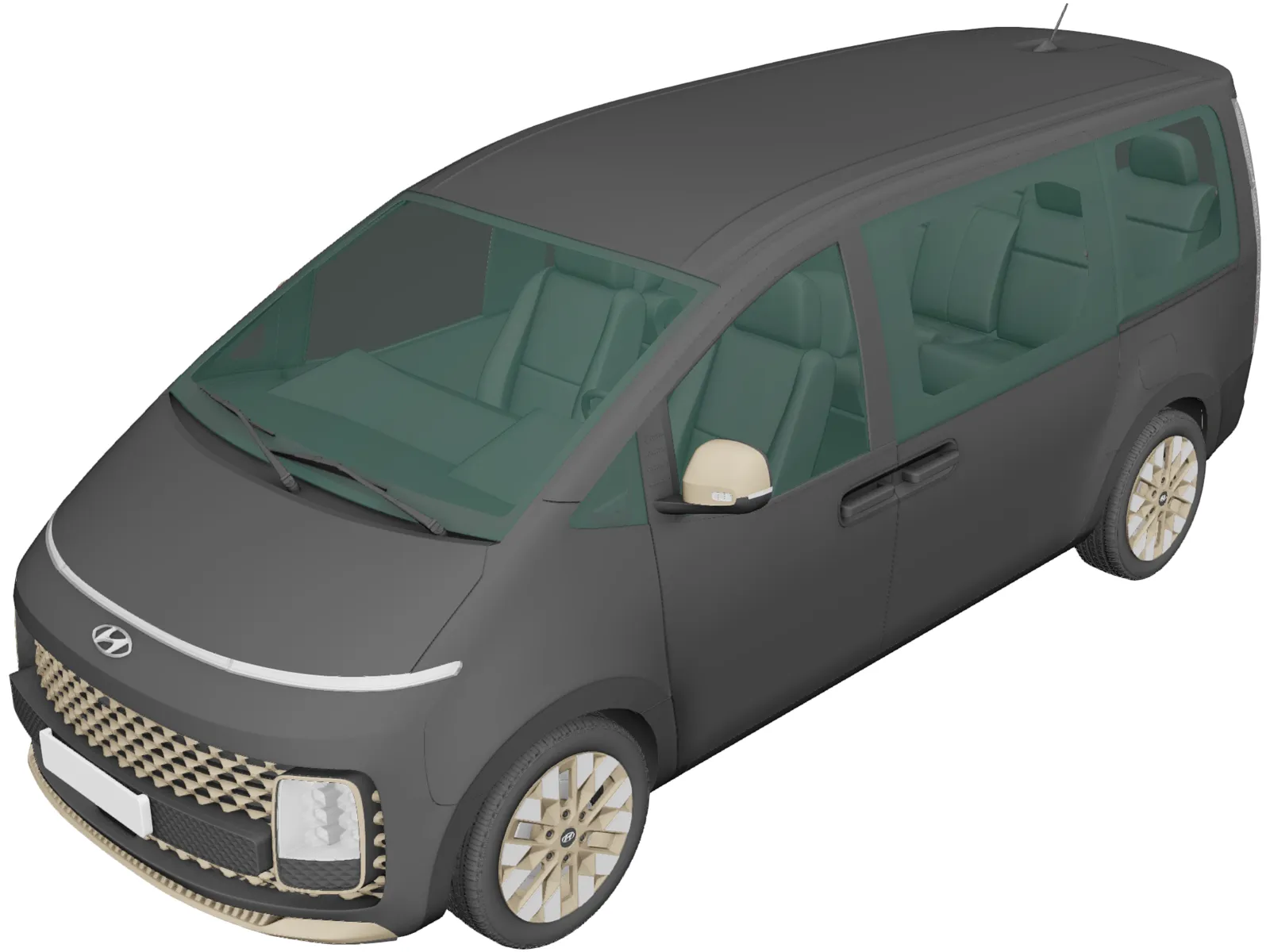Hyundai Staria Lounge Premium (2021) 3D Model main preview