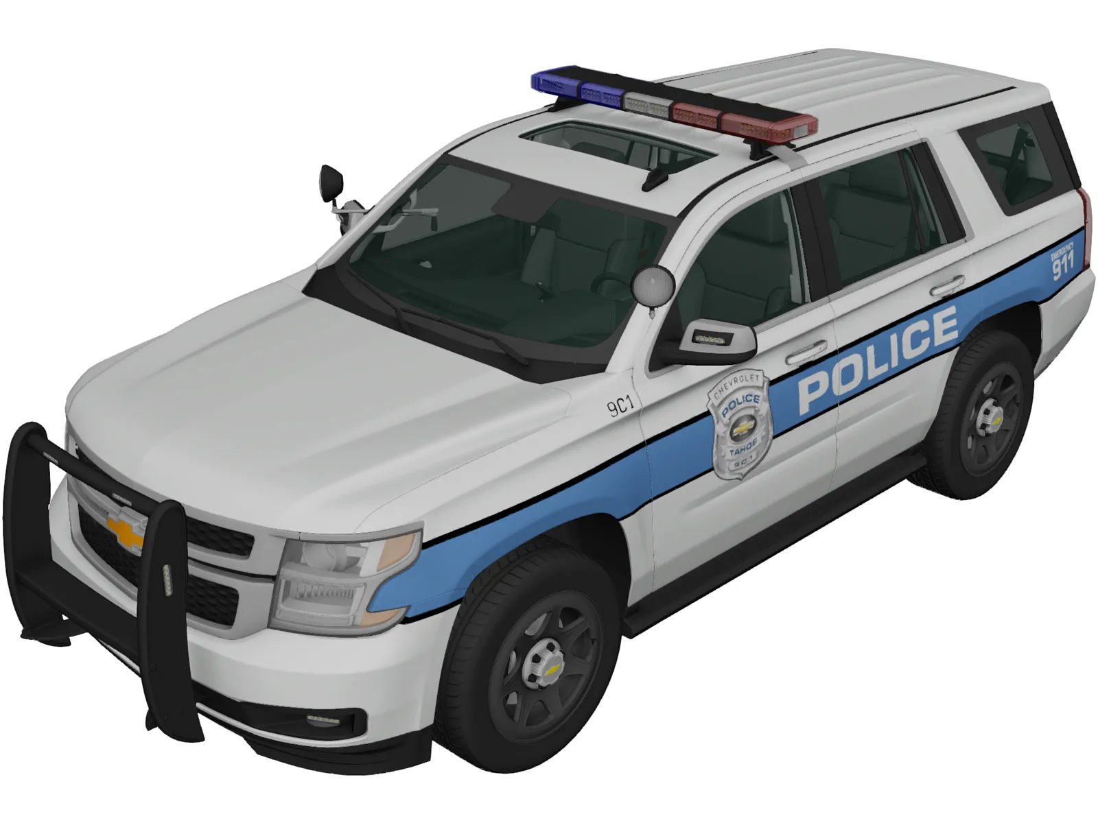Chevrolet Tahoe Police (2016) 3D Model main preview