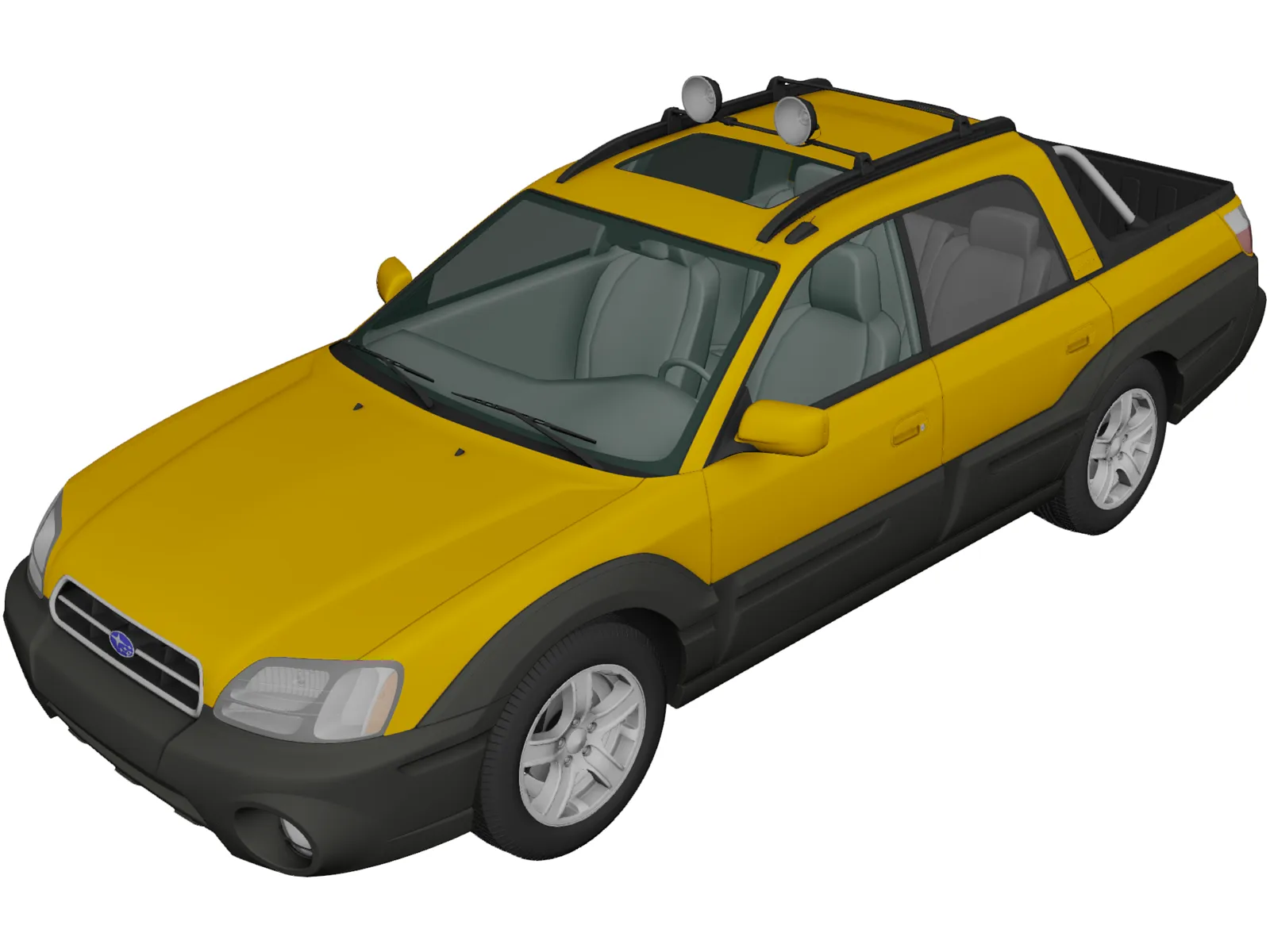 Subaru Baja (2002) 3D Model main preview