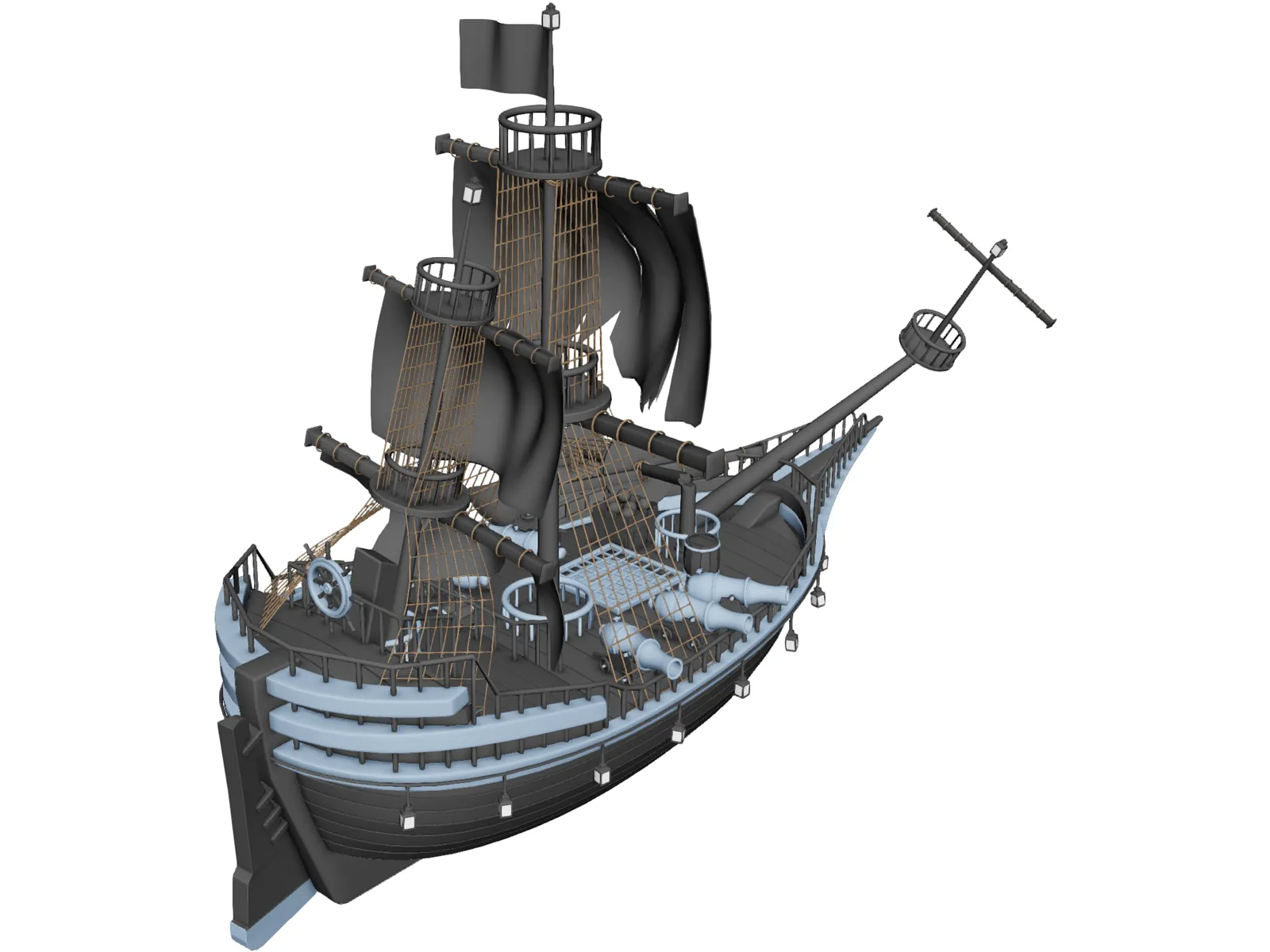 Pirates Galeon 3D Model main preview
